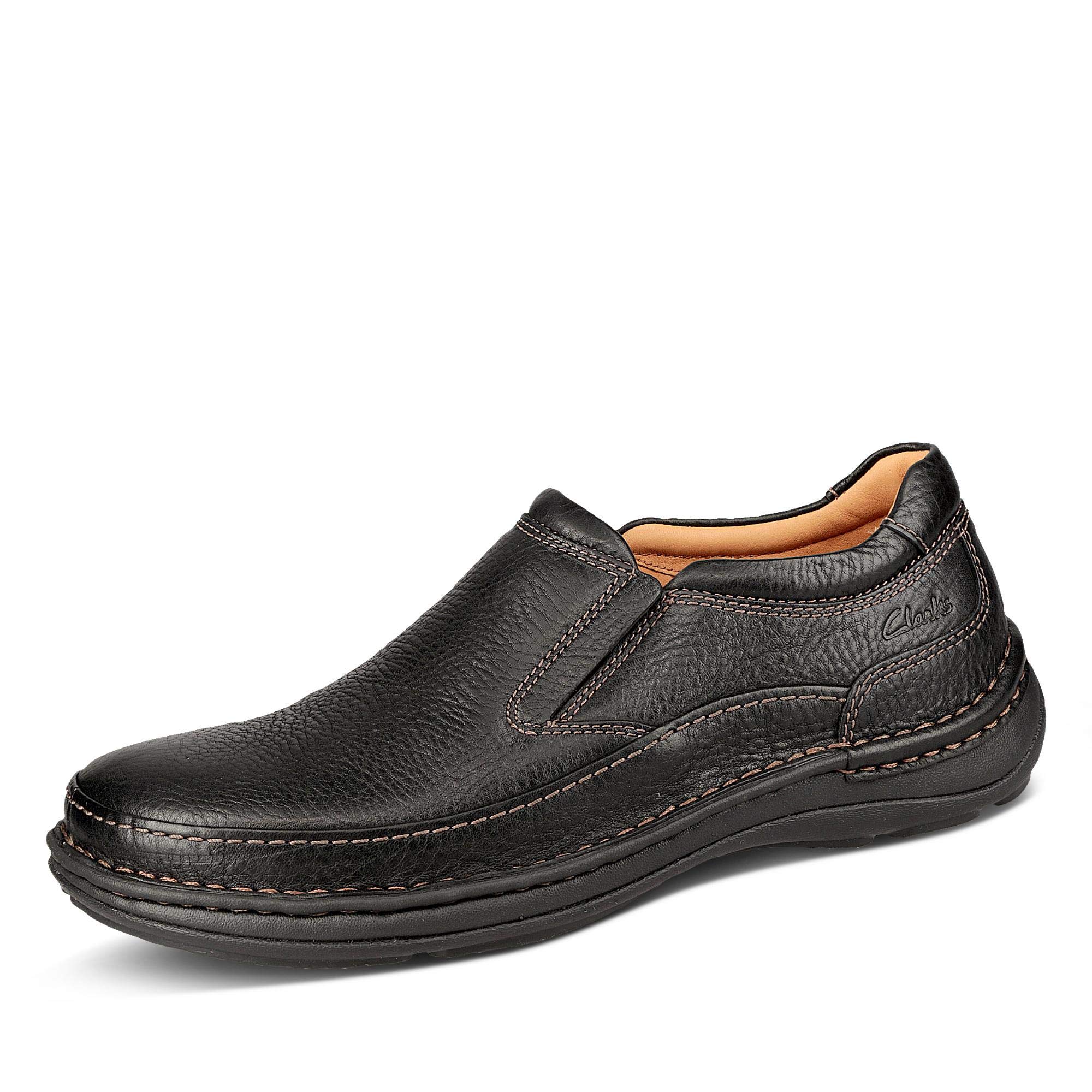 Clarks Men's Comfortable House Slippers with Memory Foam - Soft Indoor/Outdoor Slides for Relaxation at Home, Hotel & Travel