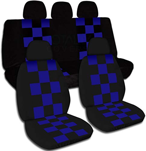 Black and Dark Blue Checkers