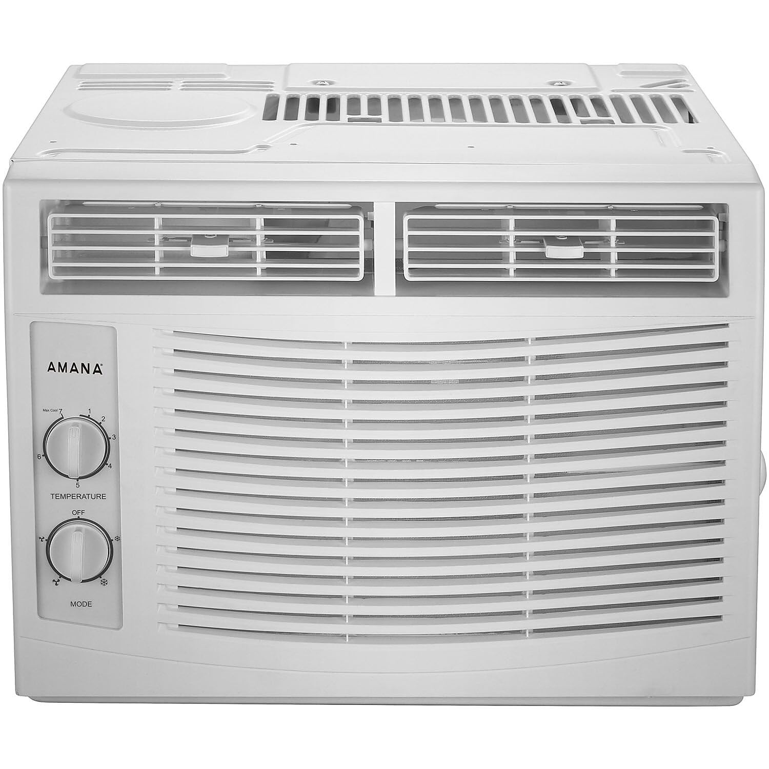 Amana 5000 BTU 115V Window Air Conditioner with Mechanical Controls - Compact Cooling for Small Rooms, Bedrooms & Offices - White