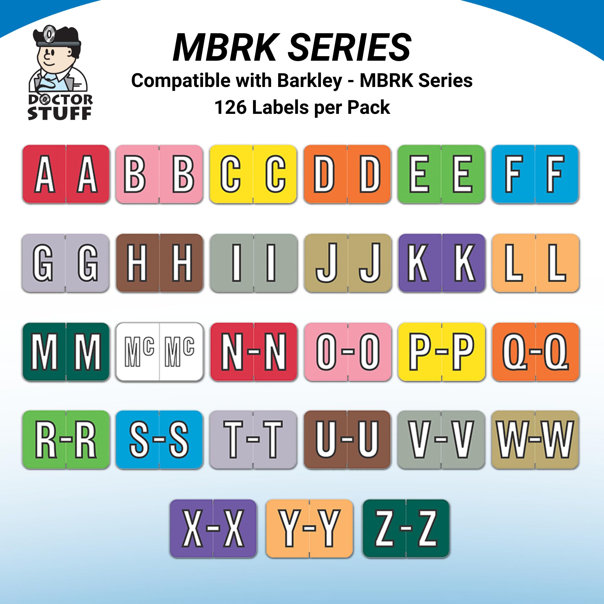 Doctor Stuff - File Folder Labels, Alphabet Letter T, Compatible with Barkley/Sycom FABKM-BRAM Series, Lavender, 1