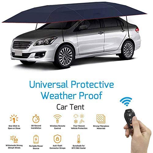 Automatic Remote Control Car Tent - Portable Waterproof UV Protection Sunshade Cover for Vehicle Roof, Dustproof & Snowproof Car Umbrella | Perfect for Outdoor Parking, Camping & Travel Protection