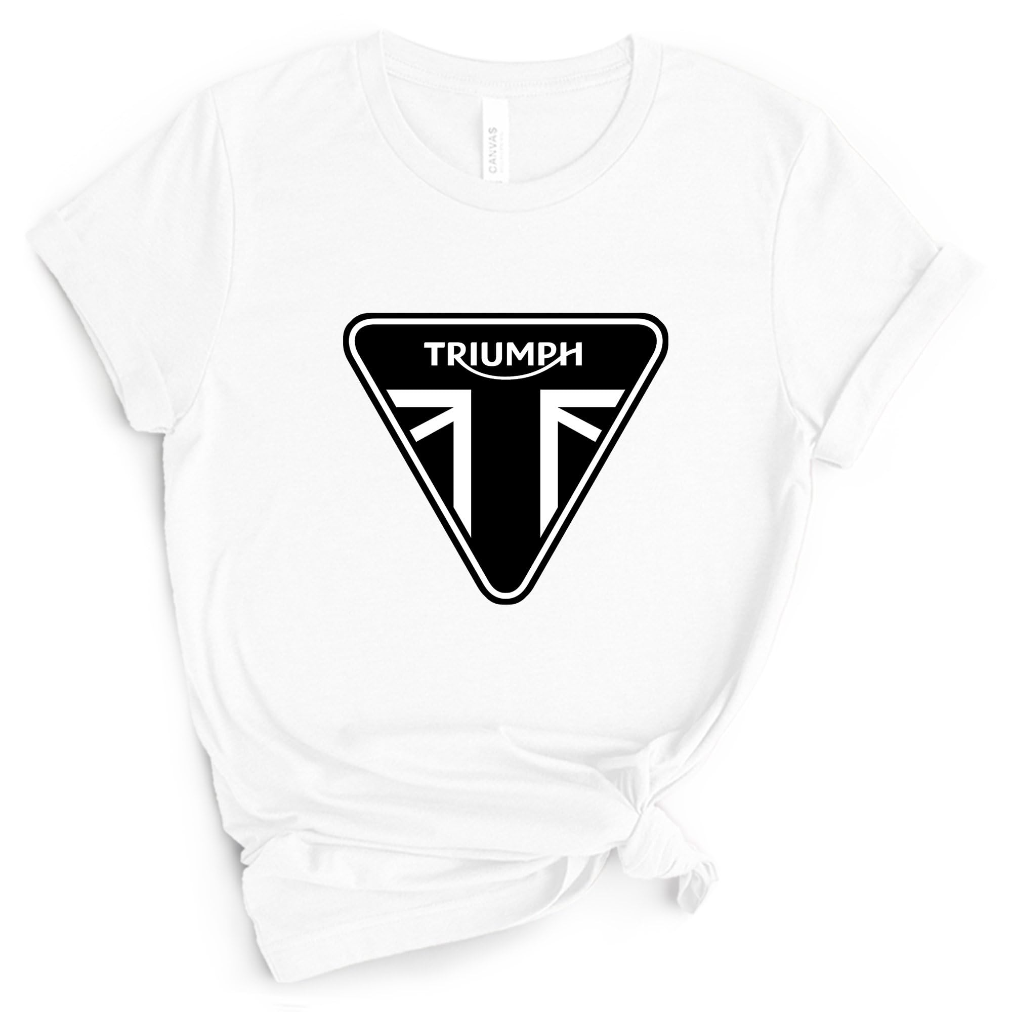 Triumph Motorcycle T-Shirt for Men - Cool Biker Gift Idea in White - Perfect for Riding, Motorcycle Events & Casual Wear