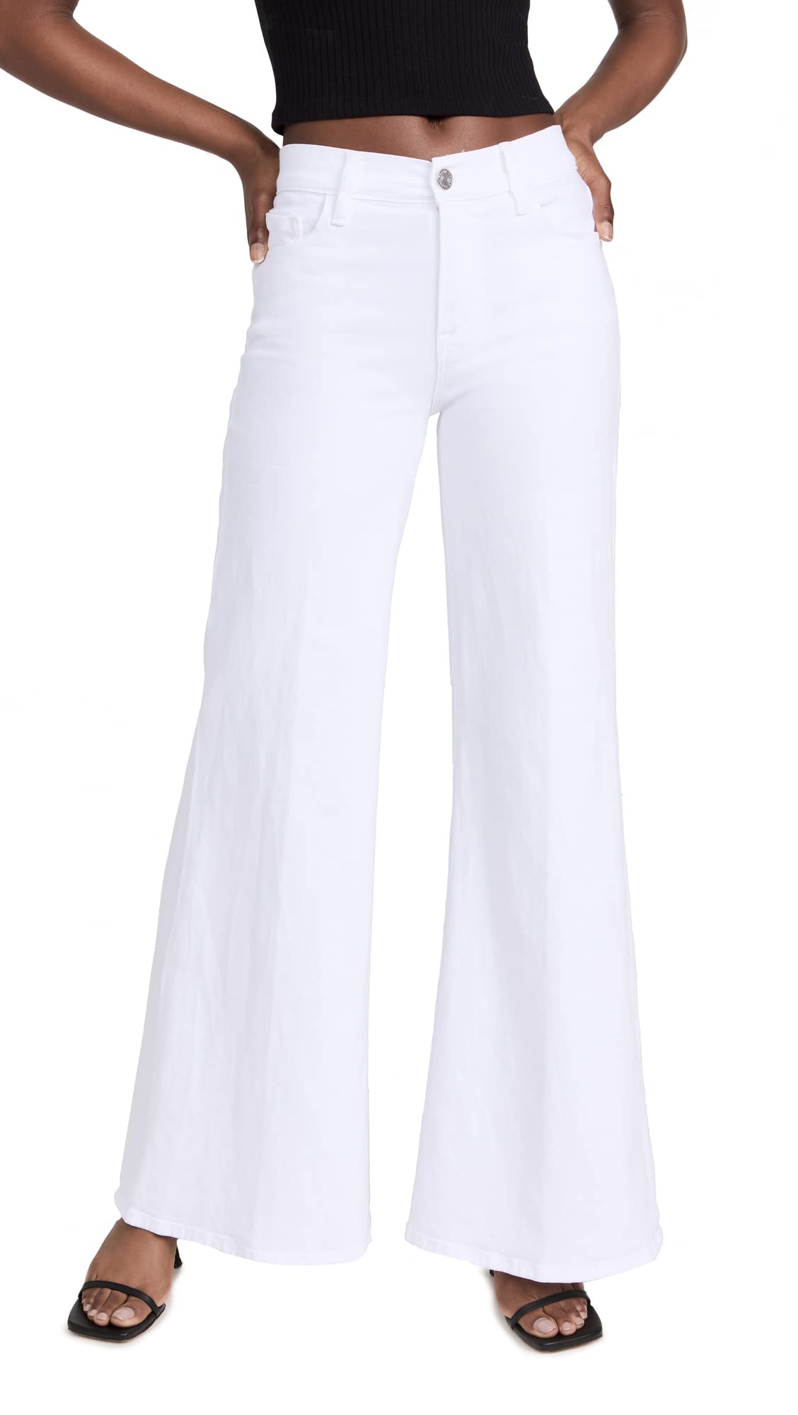 FRAME Women's Le Palazzo High-Rise Flared Jeans - Stretch Denim Pants for Casual & Office Wear