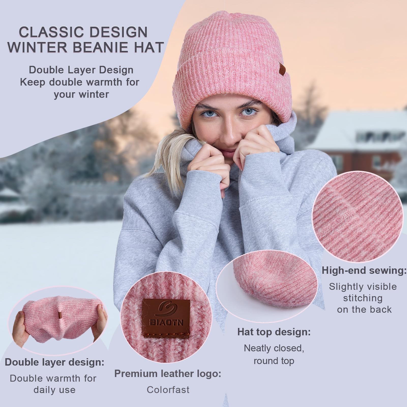 Extra Large Slouchy Winter Hat for Cold Weather - Warm Loose Knit Beanie for Women & Men | Cozy Outdoor Activities, Skiing, Snowboarding & Casual Winter Fashion