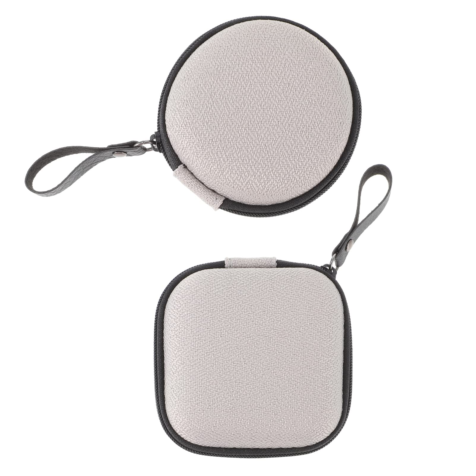 Healeved 2-Pack Premium Earphone Carrying Case - Durable Headset Storage Bag for Earbuds, Headphones & Cables - Compact Organizer for Jewelry, USB Drives, Memory Cards, Lens Filters & Keys (Perfect for Travel, Gym & Daily Use)