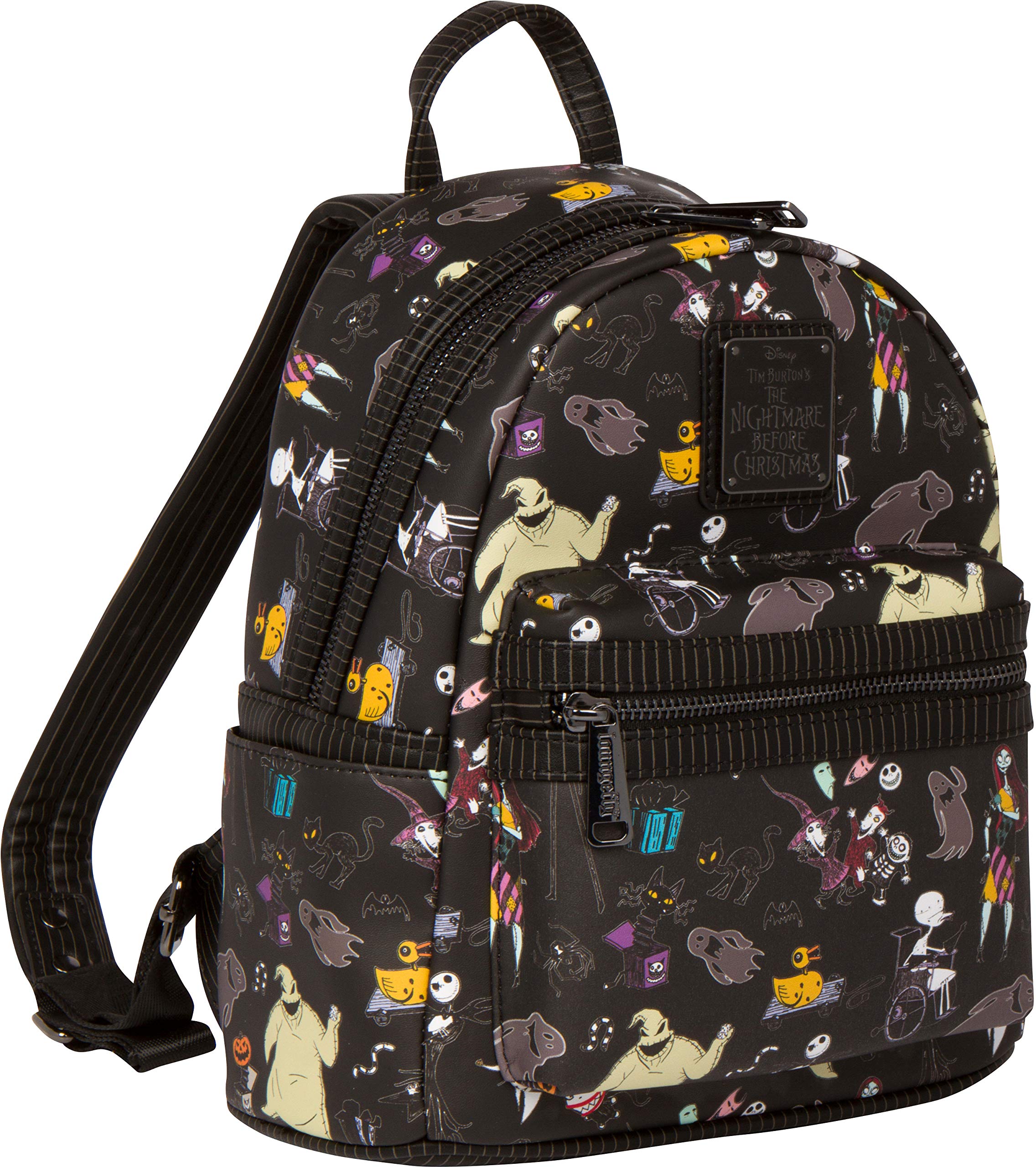 Loungefly Disney The Nightmare Before Christmas Mini Backpack - Official Collectible Crossbody Bag for Halloween & Christmas | Perfect for Cosplay, Theme Parks & Disney Trips