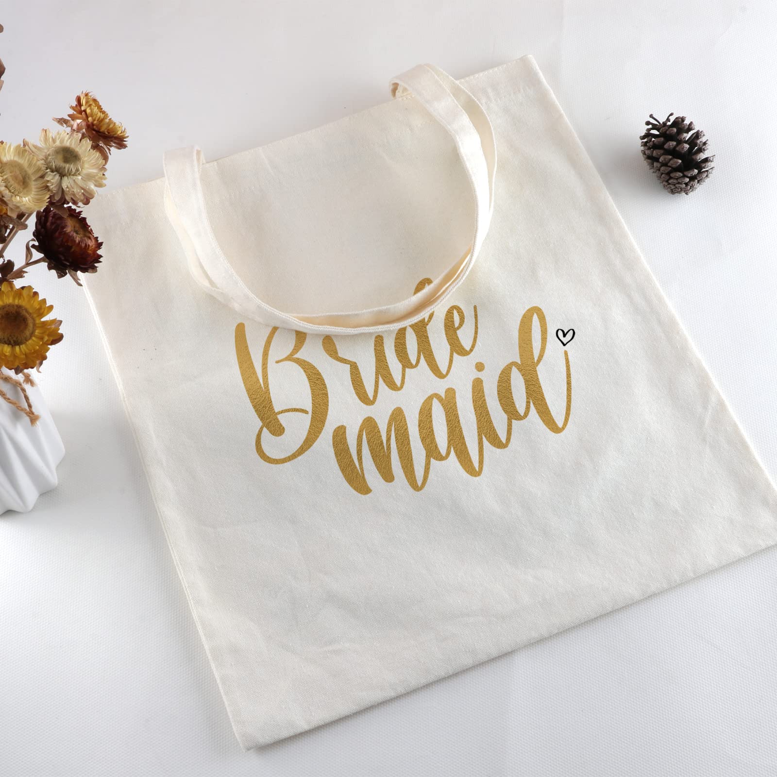 Elegant Bridesmaid Tote Bag - Reusable Wedding Gift Bag with Handles for Sister, Best Friend & Maid of Honor - Perfect for Bridal Showers, Bachelorette Parties & Wedding Day Essentials