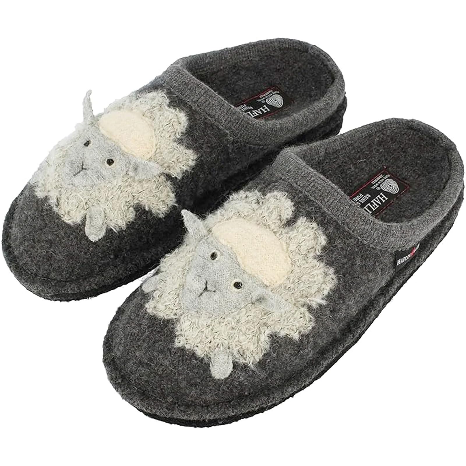 HAFLINGER Unisex Lamby Pure Boiled Wool House Slippers - Breathable, Moisture-Wicking, Slip-Resistant Double-Felted Sole - Perfect for Indoor Comfort, Relaxation & Cold Weather Warmth