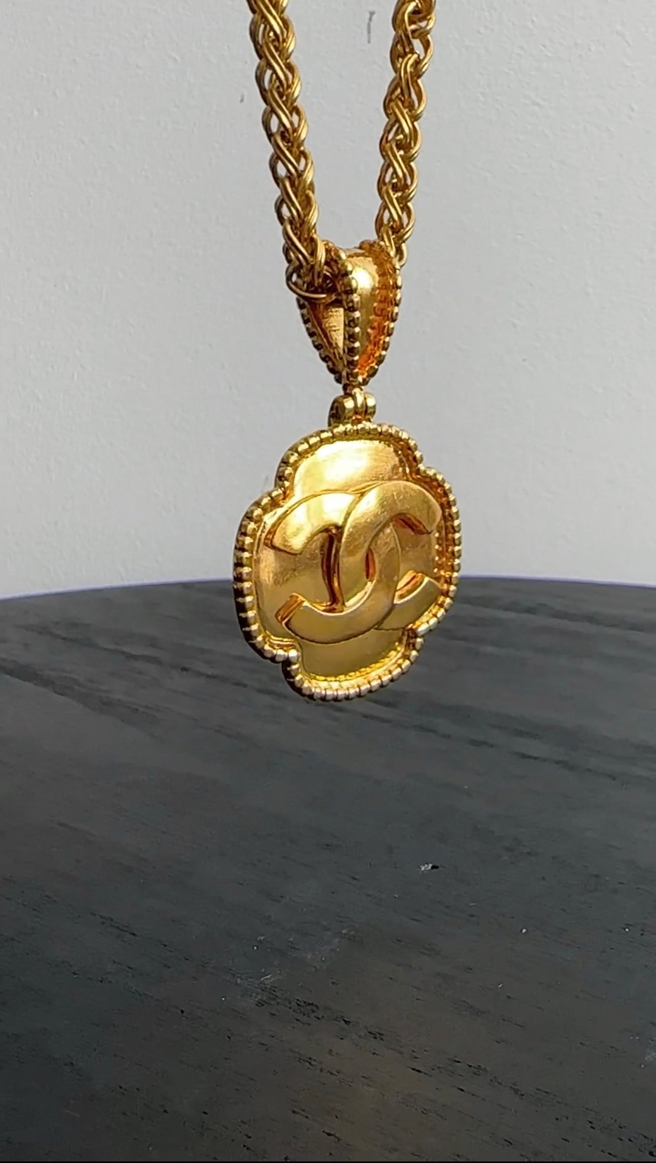 Vintage Chanel 96A Gold CC Pendant Necklace - Authentic Luxury Jewelry for Women, Perfect for Parties, Weddings & Special Occasions