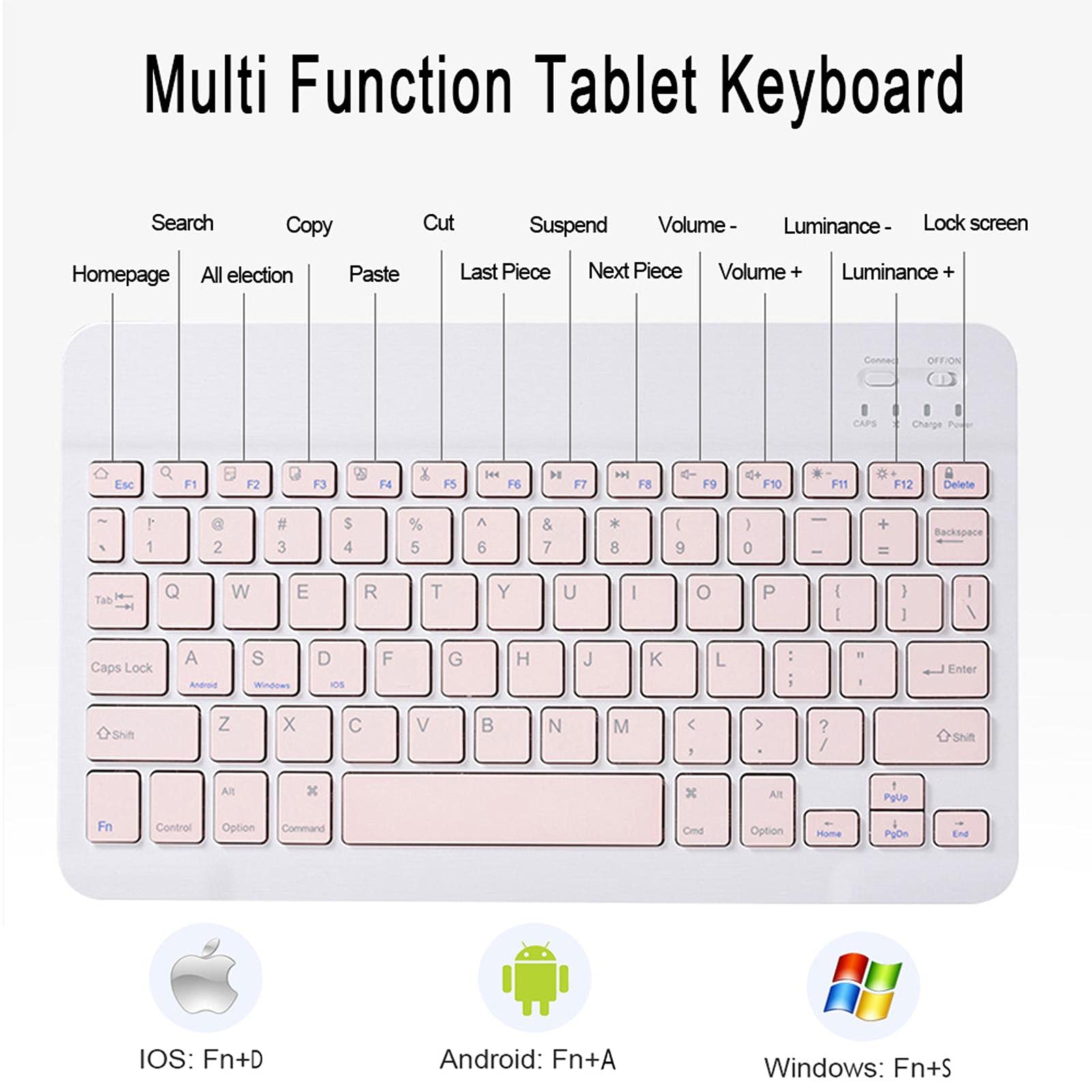 Bluetooth Keyboard Case for iPad Pro 9.7 - 7-Color Backlit with Pen Holder | Perfect for Work & Travel