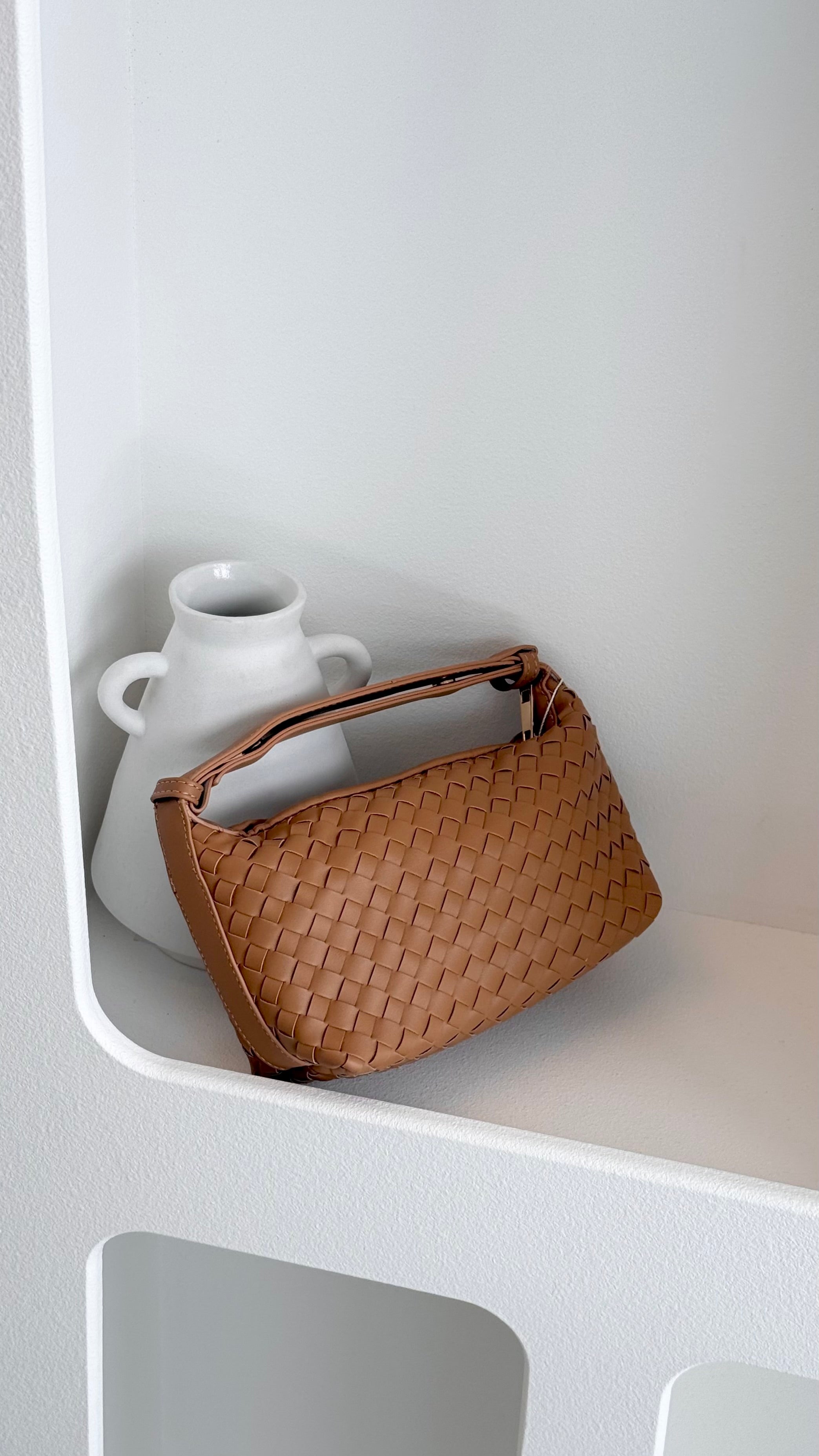 Isabelle Genuine Leather Handle Bag for Women - Tan Crossbody Purse - Perfect for Work, Travel & Everyday Use