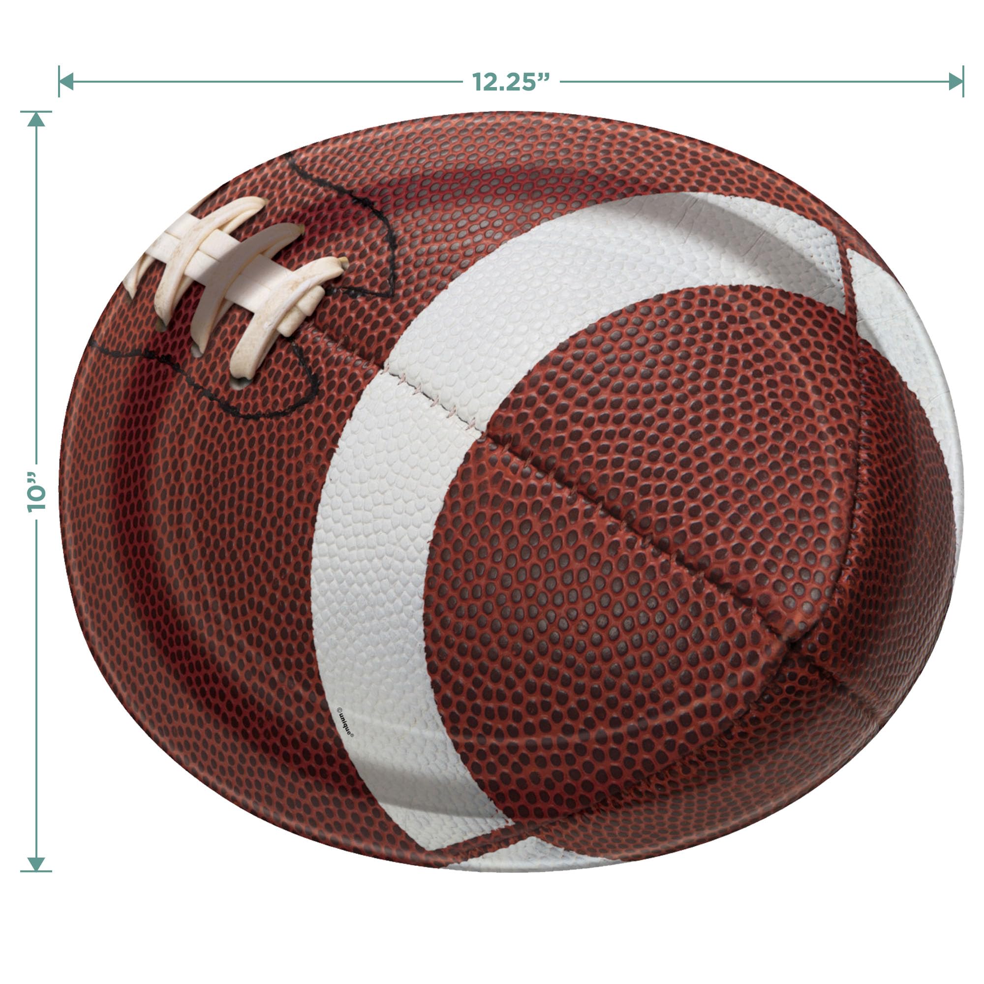Football Party Supplies Set - 16 Oval Paper Dinner Plates, Luncheon Napkins & Beverage Cups for Game Day Tailgating & Sports Themed Events