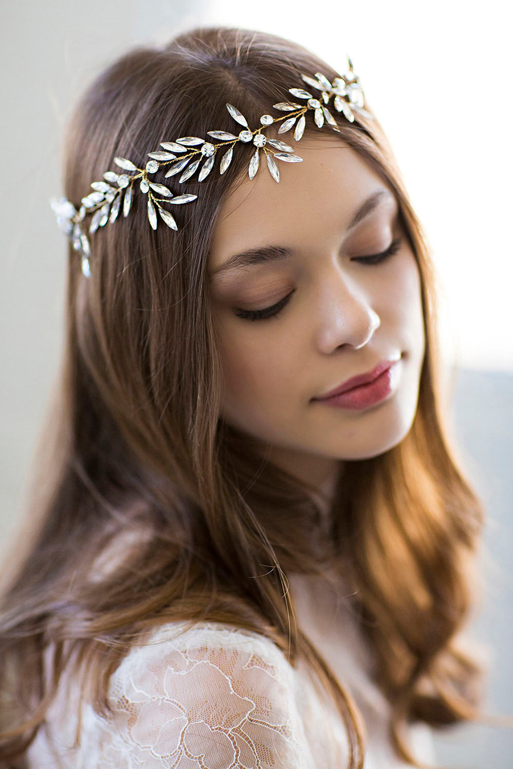 Daphne Halo Hair Clip - Elegant Rhinestone Bridal Headpiece for Weddings, Prom & Special Events