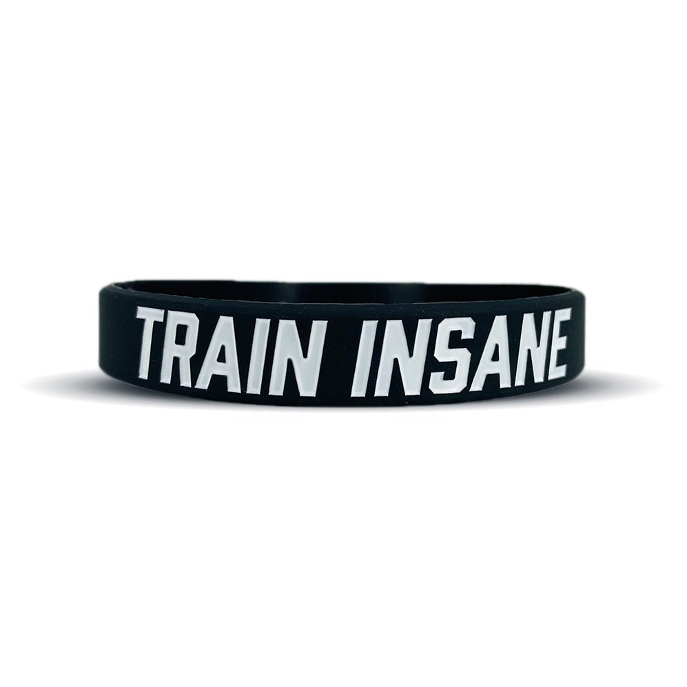 TRAIN INSANE Workout Wristband - Durable & Sweatproof Fitness Wristband for Gym, Running & Training - Perfect for CrossFit, Weightlifting & High-Intensity Workouts