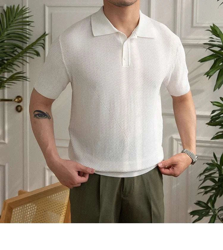Men's Casual Polo Shirt - Breathable Cotton Short Sleeve Golf Shirt for Work & Weekend Wear | Comfortable Summer Top for Business Casual & Outdoor Activities