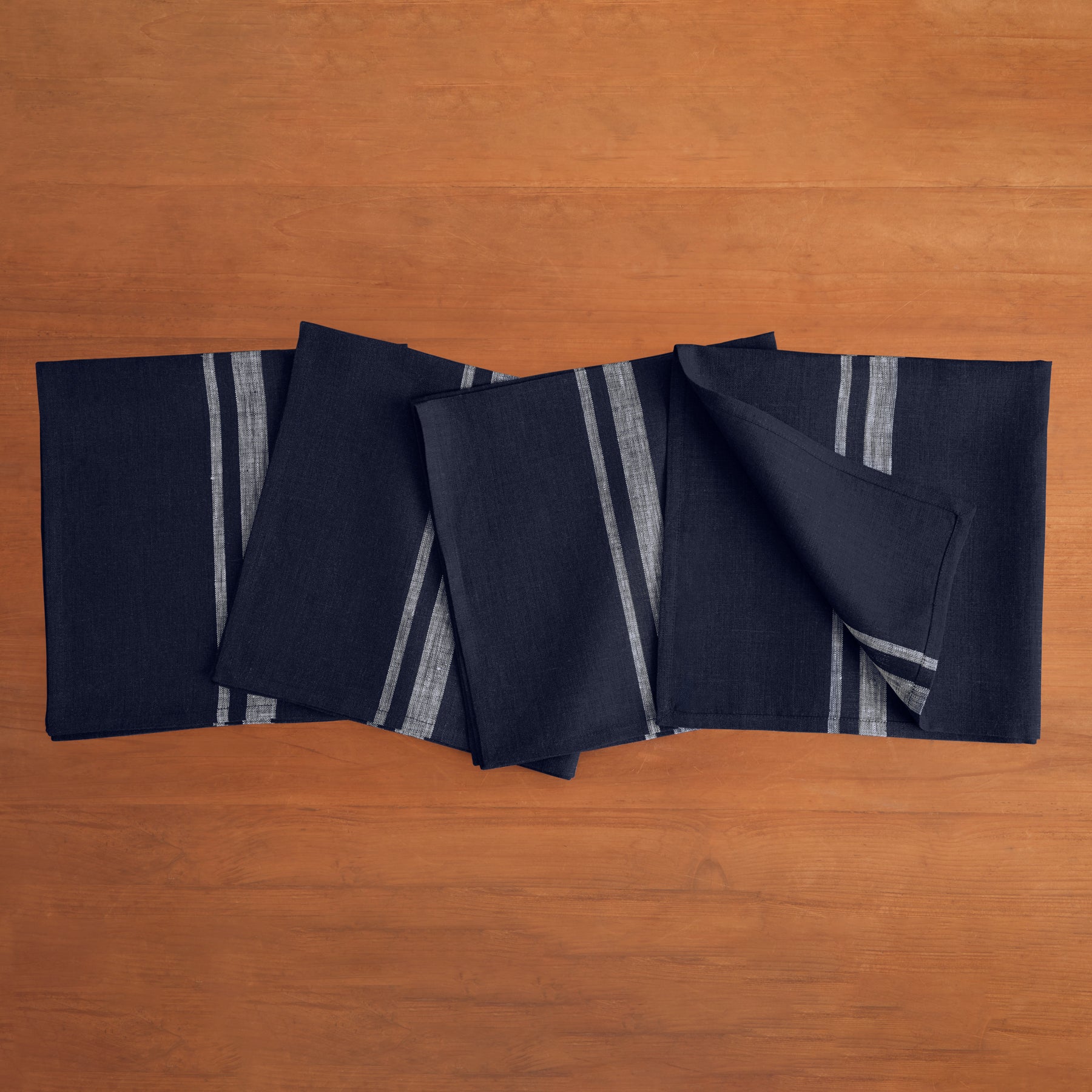 Grey and White French Stripe