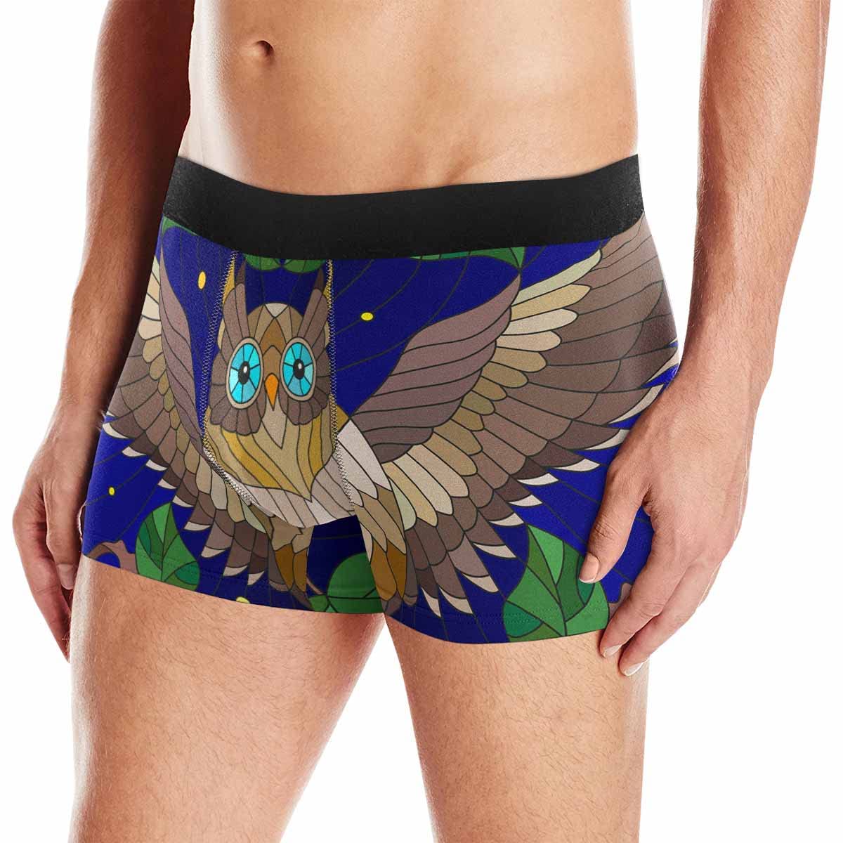 InterestPrint Men's Boxer Briefs - Soft Elastic Waistband Underwear with Colorful Cartoon Horse Prints | Comfortable Cotton Underwear for Daily Wear, Gym & Sleep