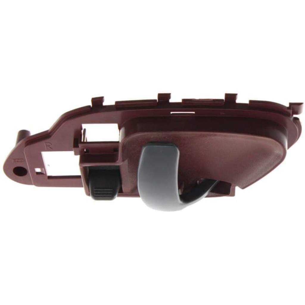 Cadillac Escalade Front Passenger Side Interior Door Handle - Red Bezel & Black Lever (1999-2000) | Base Trim with Door Lock Button | OEM GM1353103 & 15708050 | Perfect Replacement for Worn or Broken Handles | Enhances Interior Style & Functionality