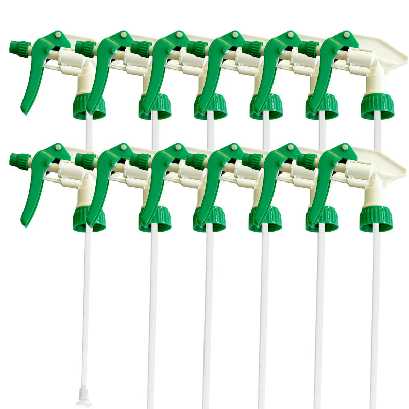 Heavy Duty Trigger Sprayers - 28/400 Thread, Pack of 12 - Perfect for Cleaning, Gardening & Lawn Care