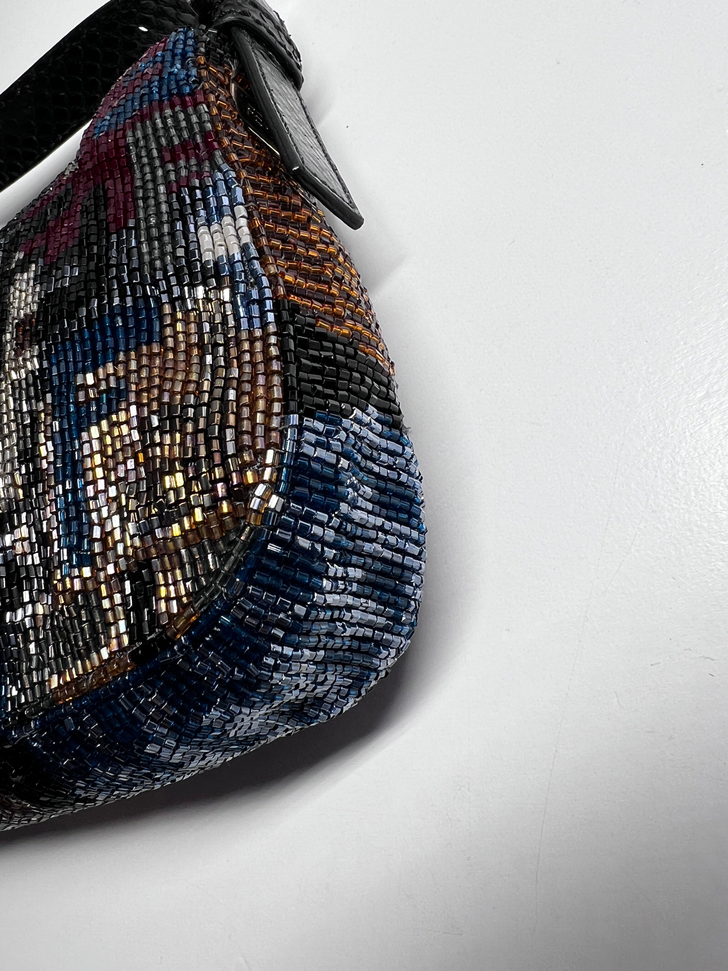 Fendi FF Logo Colorful Beaded Baguette Bag - Stylish Crossbody Purse for Women, Perfect for Parties, Weddings & Evening Events