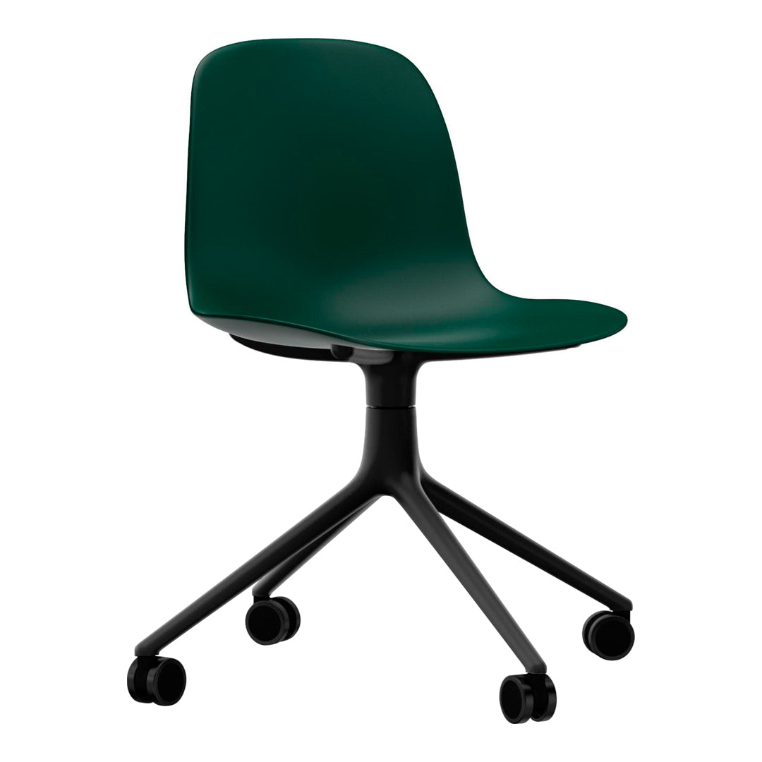 Ergonomic Form Chair with 4-Wheel Swivel Base - Adjustable Office Chair for Home & Work - Perfect for Desk Work, Gaming, and Study Sessions