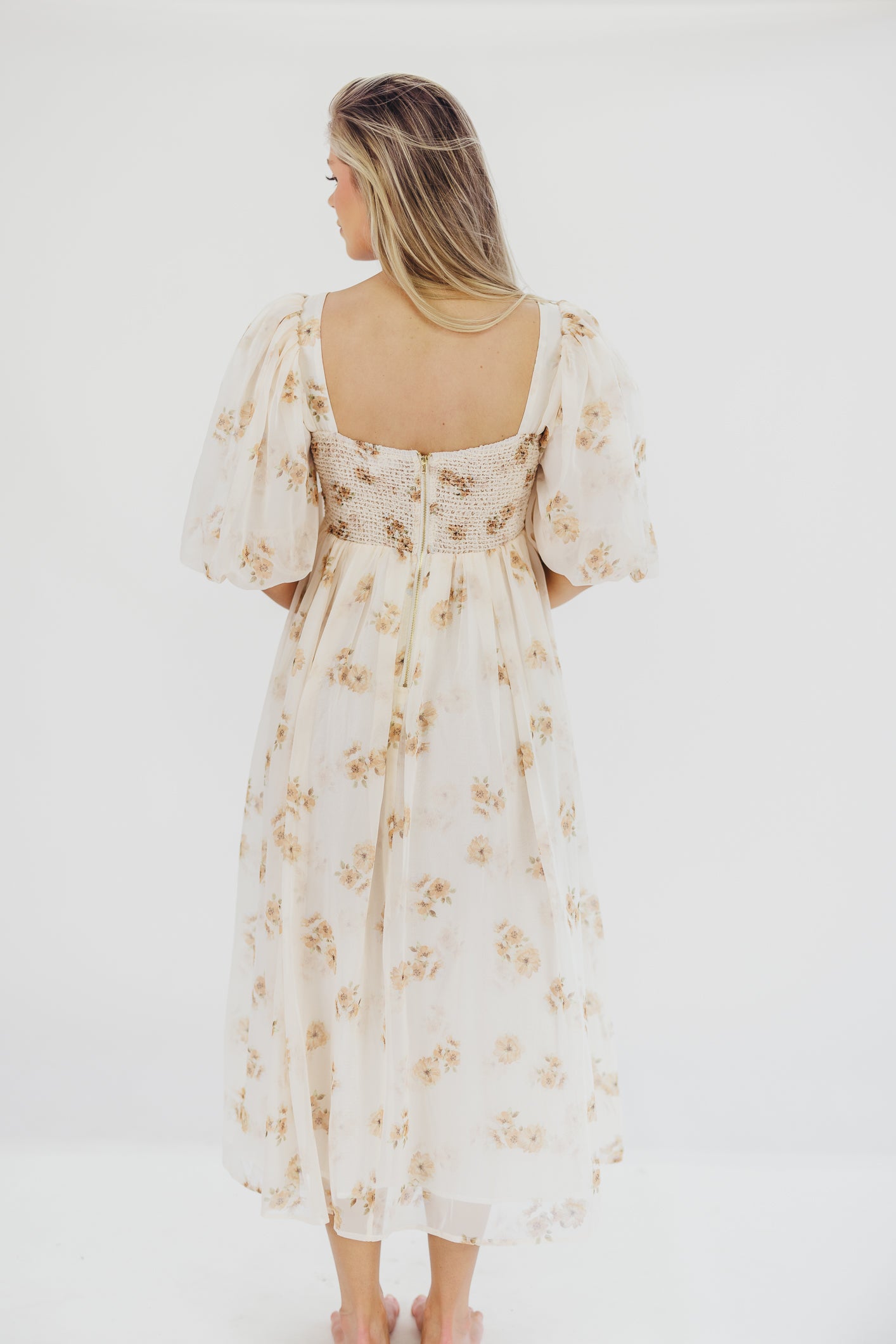 Harlow Maxi Dress in Taupe Floral - Bump Friendly Maternity Dress with Inclusive Sizing (S-3XL) | Perfect for Pregnancy, Beach Vacations & Special Occasions