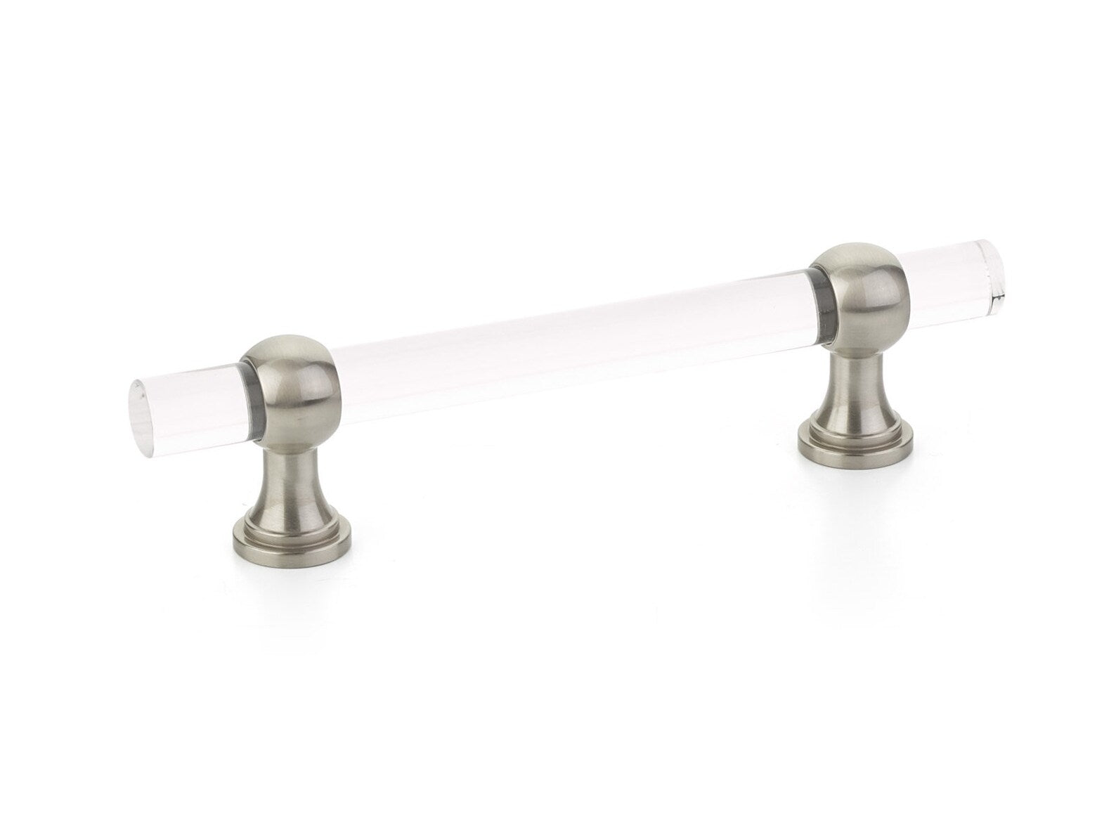 Stylish Lucite & Satin Nickel Cabinet Knobs and Drawer Pulls - Modern Hardware for Kitchen, Bathroom & Furniture Upgrade