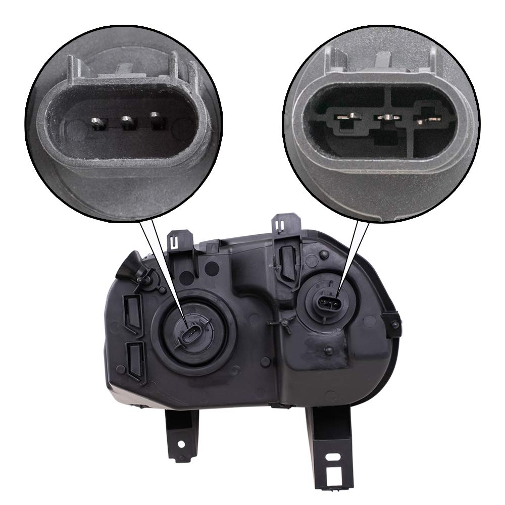 Brock Replacement Headlight Assembly Set for 2006-2011 Chevy HHR - Driver & Passenger Side Headlights 15827441 15827442 | Perfect for Night Driving & Vehicle Restoration