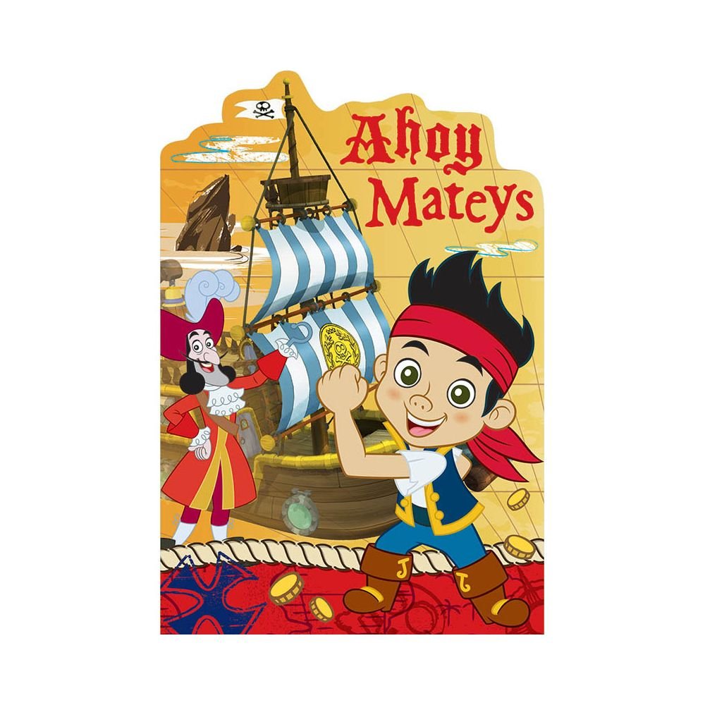 Jake and the Neverland Pirates Postcard Invitations (8 Pack) - Kids Birthday Party Supplies - Perfect for Pirate Themed Birthday Invitations & Decorations