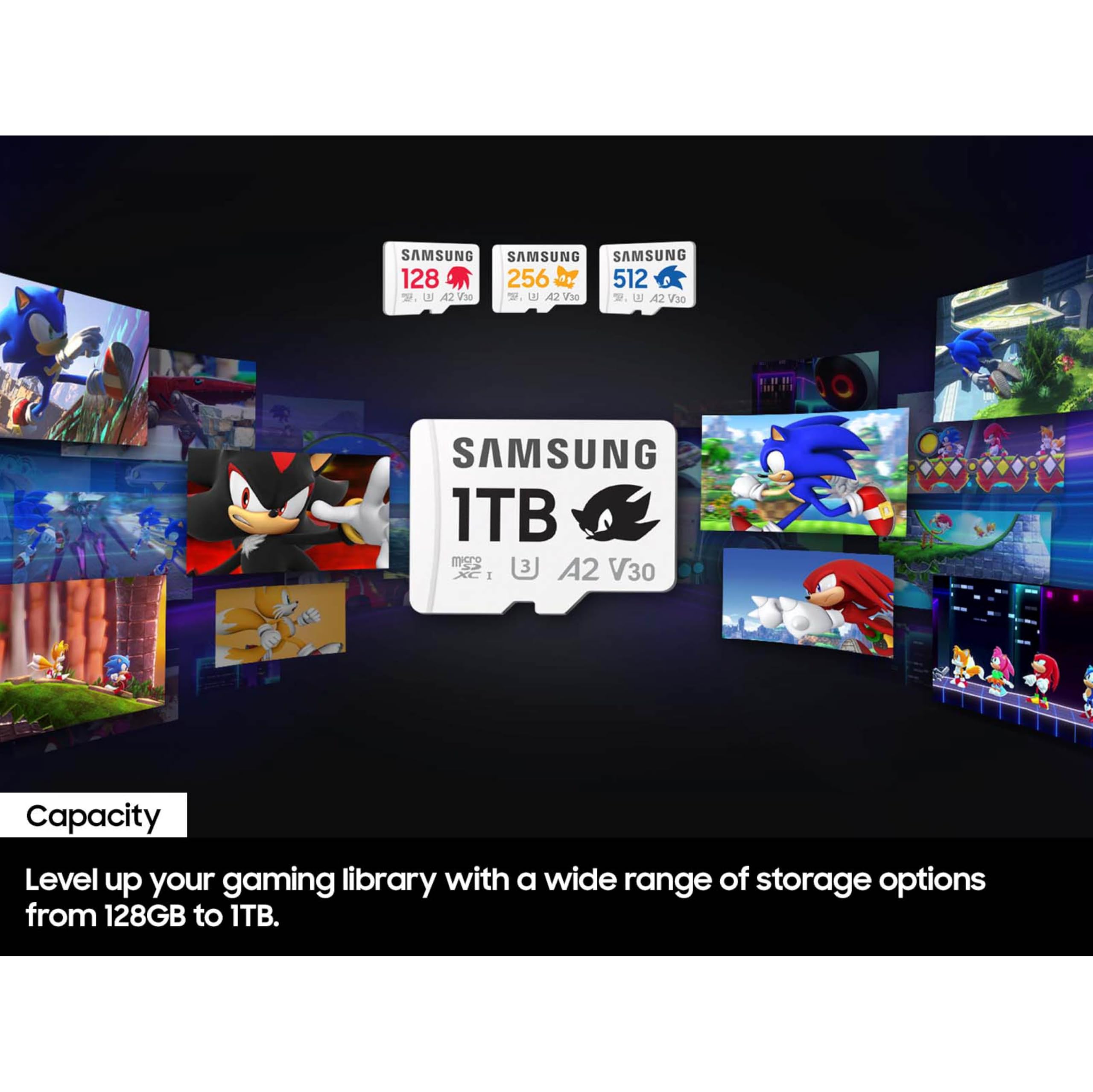 Samsung PRO Plus Sonic The Hedgehog Edition 1TB microSDXC Card with Adapter - 180MB/s Read Speed, UHS-I, C10, U3, V30, A2 - Compatible with Nintendo Switch, Steam Deck, GoPro, DJI Drones & Tablets - Perfect for 4K UHD Video Recording & High-Speed Gaming (MB-MD1T0SA/LC1)