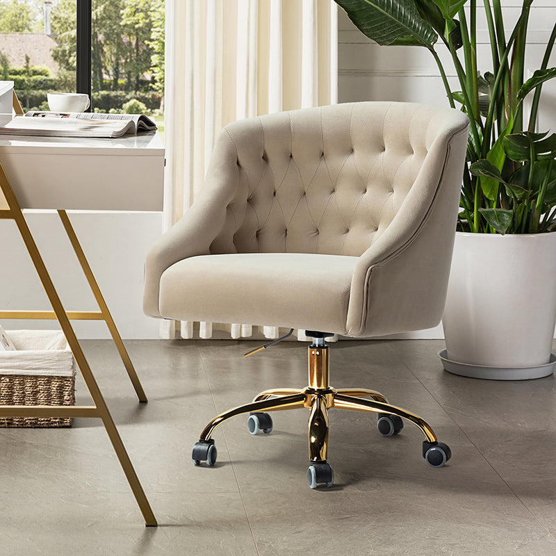 Penelope Velvet Tufted Office Chair - Ergonomic Executive Desk Chair with Lumbar Support - Perfect for Home Office, Gaming & Workspace Comfort