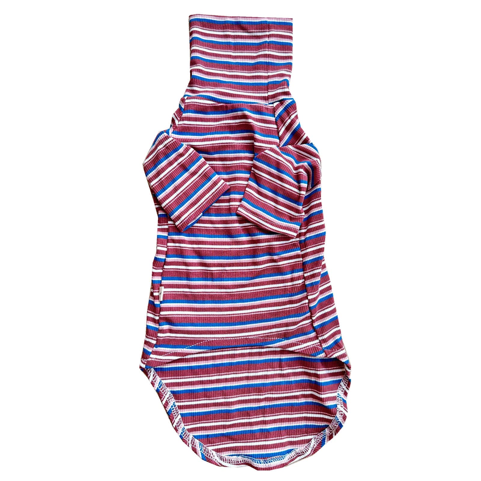Vintage Stripes Sphynx Hairless Cat T-Shirt - Breathable Summer Cotton Pet Clothes for Hairless Cats & Small Dogs - Round Neck Sleeveless Vest (Size L 6-8.8 lbs, Wine Red) - Perfect for Summer Outings, Photo Shoots & Indoor Comfort