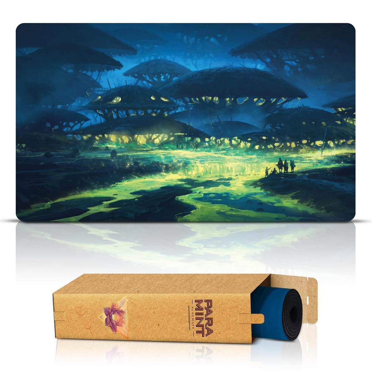 Jellyfish Village Stitched MTG Playmat by Andreas Rocha - Magic The Gathering Playmat for MTG, YuGiOh & TCG Games - Premium Original Art Gaming Accessory - Perfect for Tournaments, Casual Play & Collectors