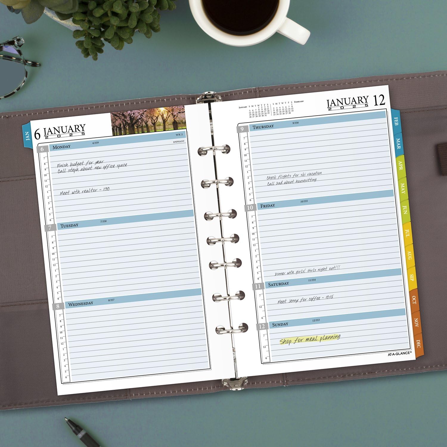 AT-A-GLANCE 2025 Weekly & Monthly Planner Refill - 5.5