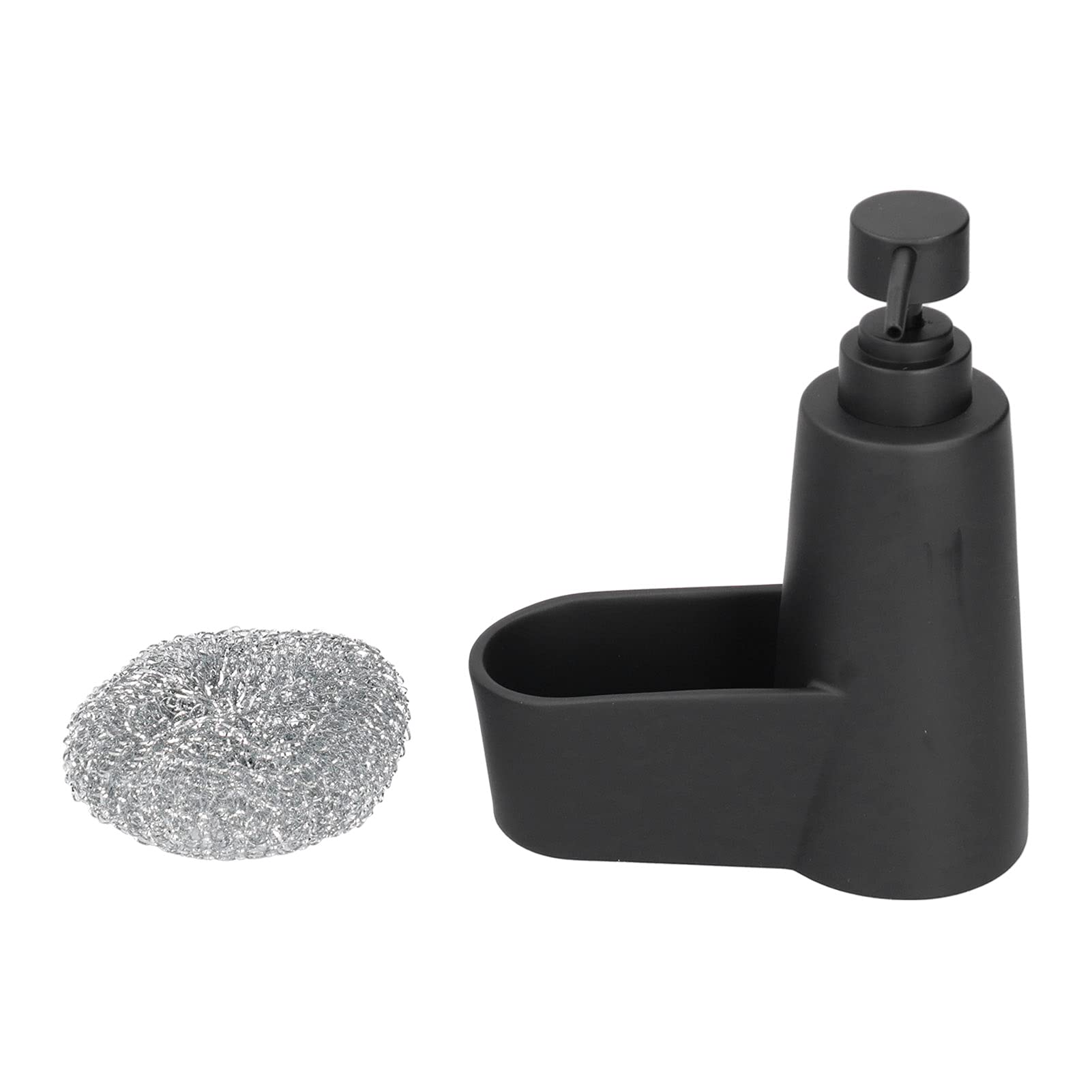 Compact Dishwashing Liquid Bottle - Sturdy & Hygienic for Kitchen & Bathroom Sink (Black) - Easy Squeeze Cleaning