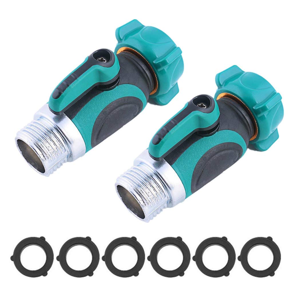 Naladoo Garden Hose Shut Off Valve - Outdoor Faucet Extension for Patio, Lawn & Garden Watering System (Green, One Size) - Perfect for Sprinklers, Washing Cars & Outdoor Cleaning