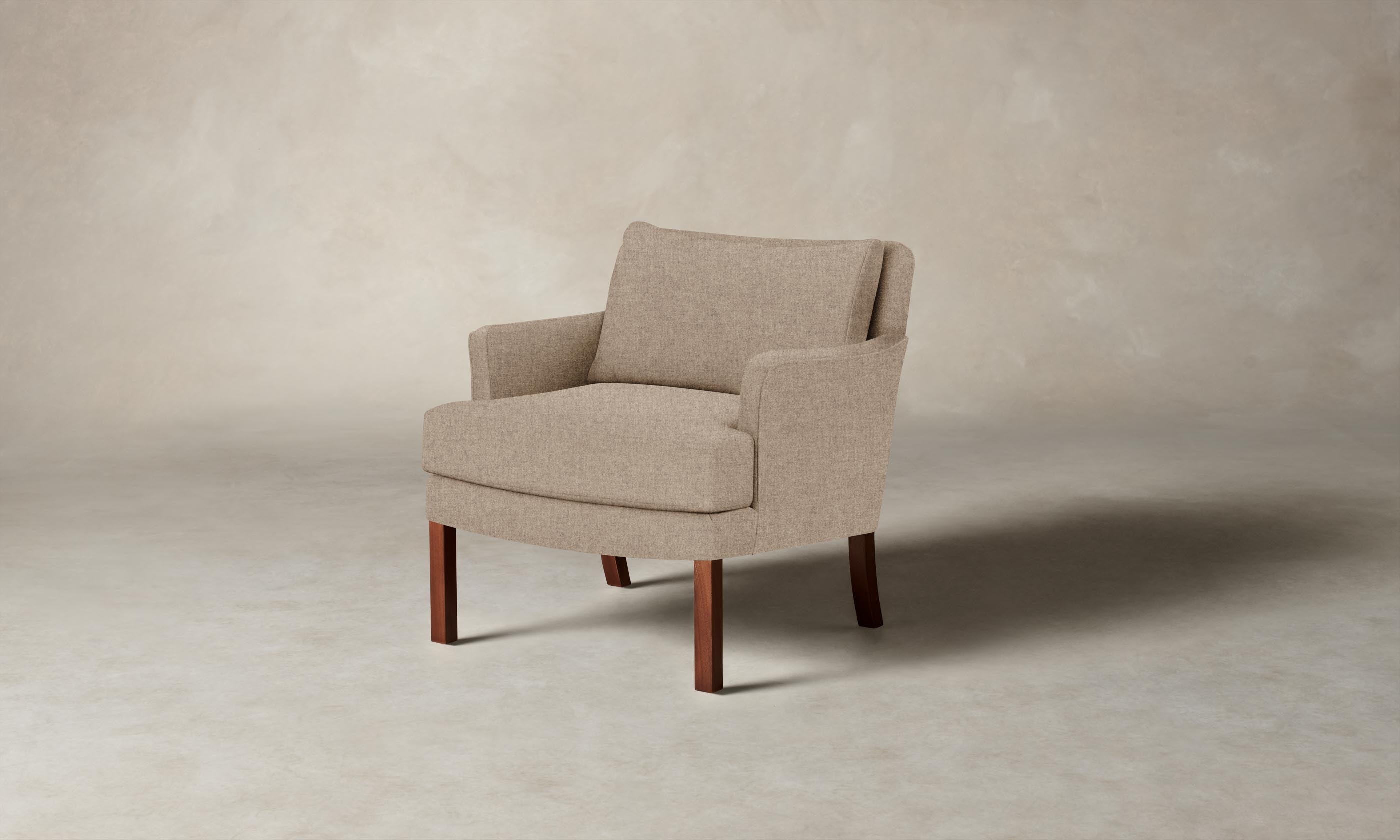 Premium Italian Brushed Wool Fox Fur Accent Chair - The Kaye Chair for Living Room, Bedroom & Office Decor