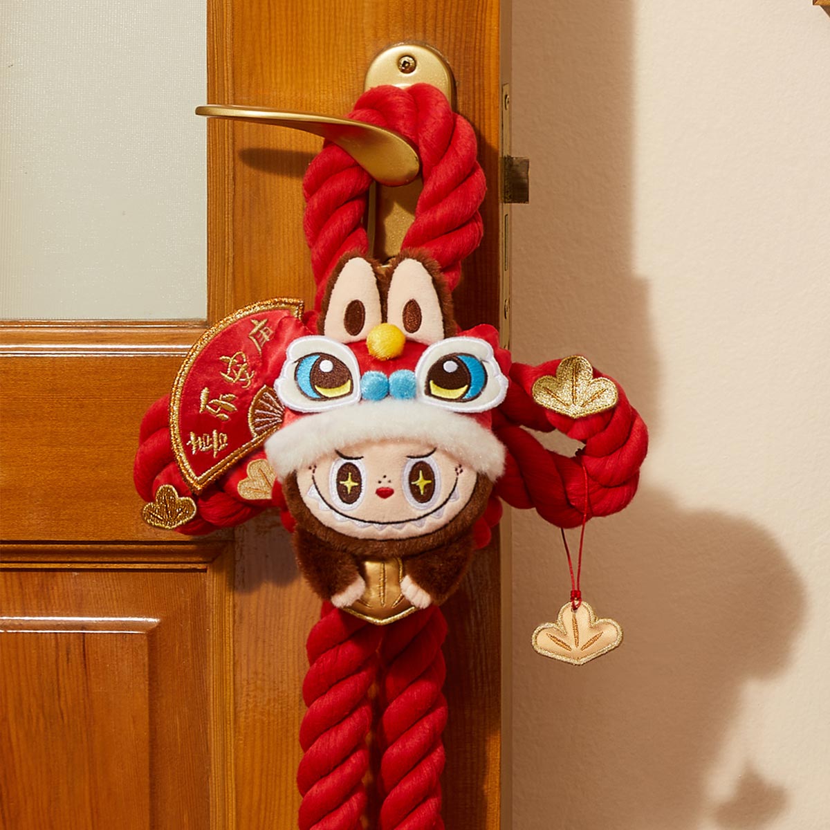 POP MART Wealthy Snake New Year Celebration Series LABUBU Plush Door Hanging Decor - Festive Home Decoration for Chinese New Year, Christmas & Holiday Parties