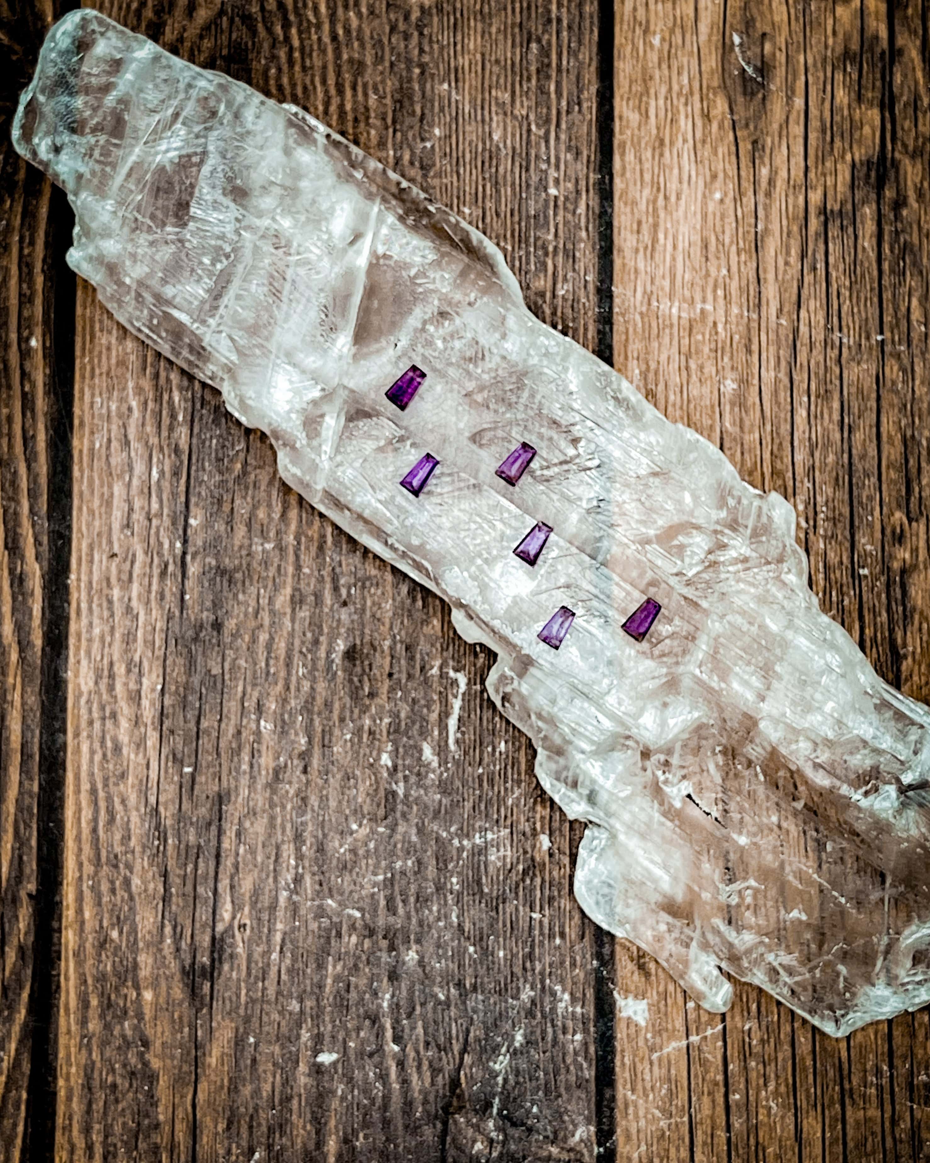 Natural Amethyst Tapered Baguette Facet Cut Gemstone 3x3x2mm for Jewelry Making, DIY Crafts & Healing Crystal Decor
