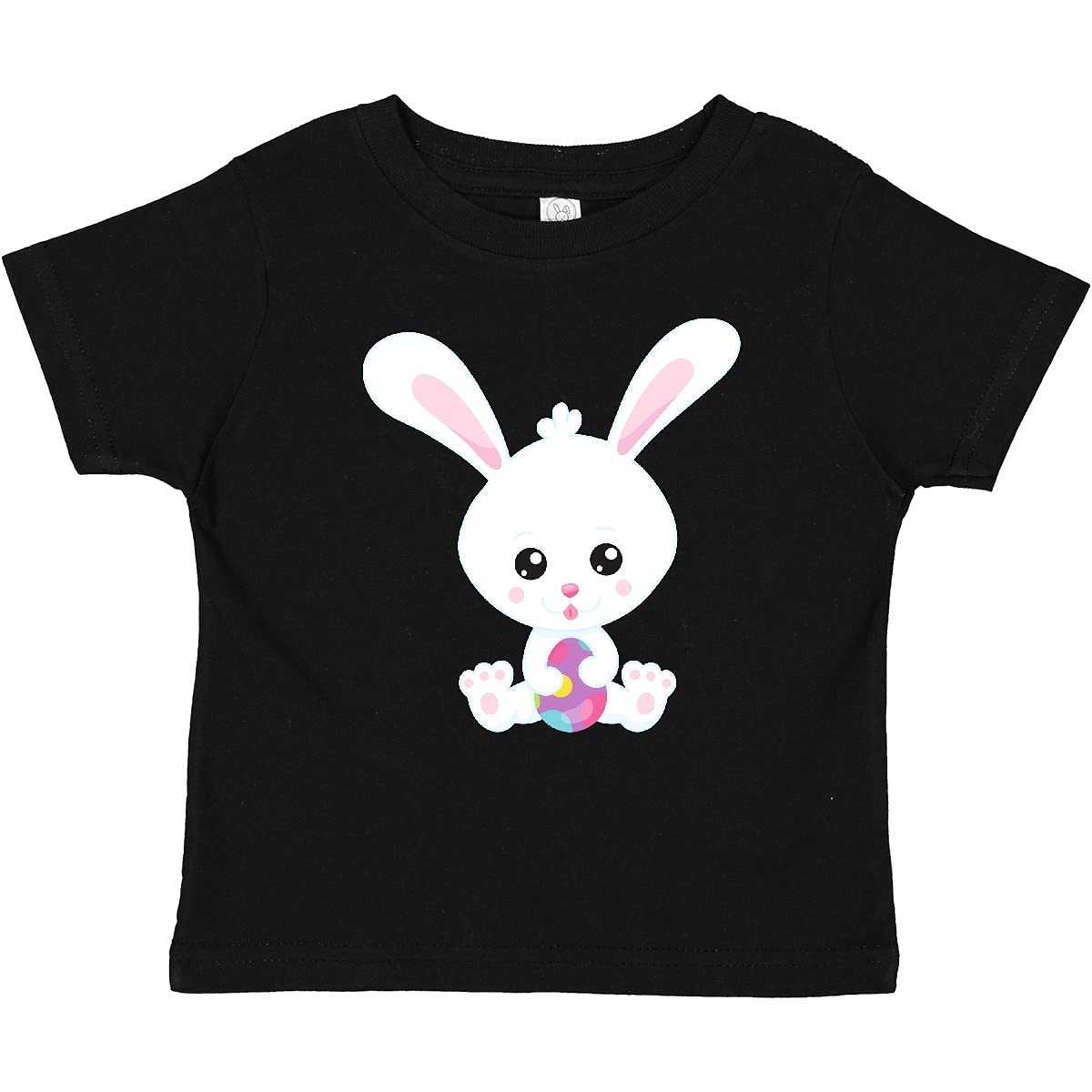 Inktastic Easter Baby T-Shirt - Cute White Bunny & Easter Eggs Design | Perfect for Easter Celebrations, Family Photos & Spring Outfits