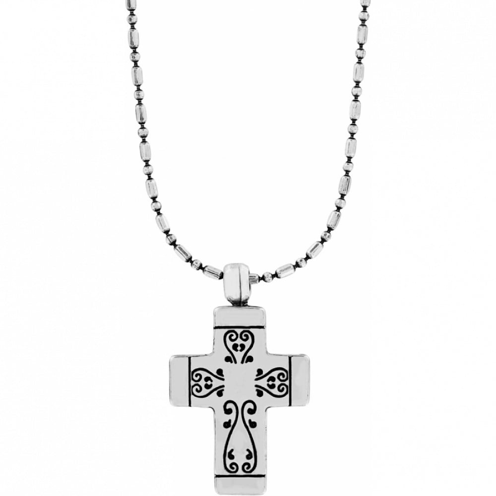 Brighton Venezia Petite Cross Necklace - Dainty Gold/Silver Religious Jewelry for Women - Perfect for Everyday Wear, Gifts & Special Occasions