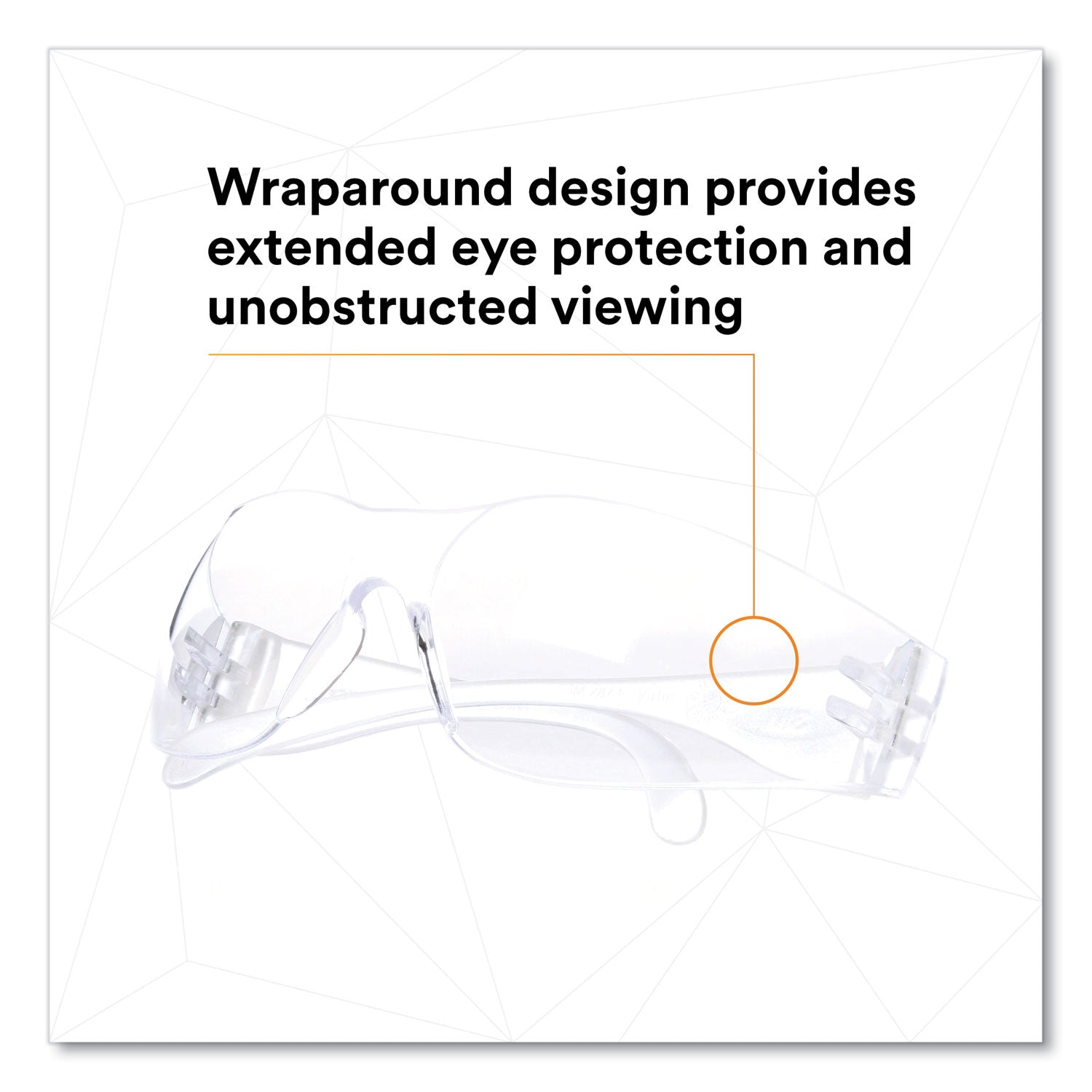 3M™ Virtua Protective Safety Glasses - Clear Polycarbonate Frame & Lens - ANSI Z87.1 Certified for Work, DIY Projects, and Home Use