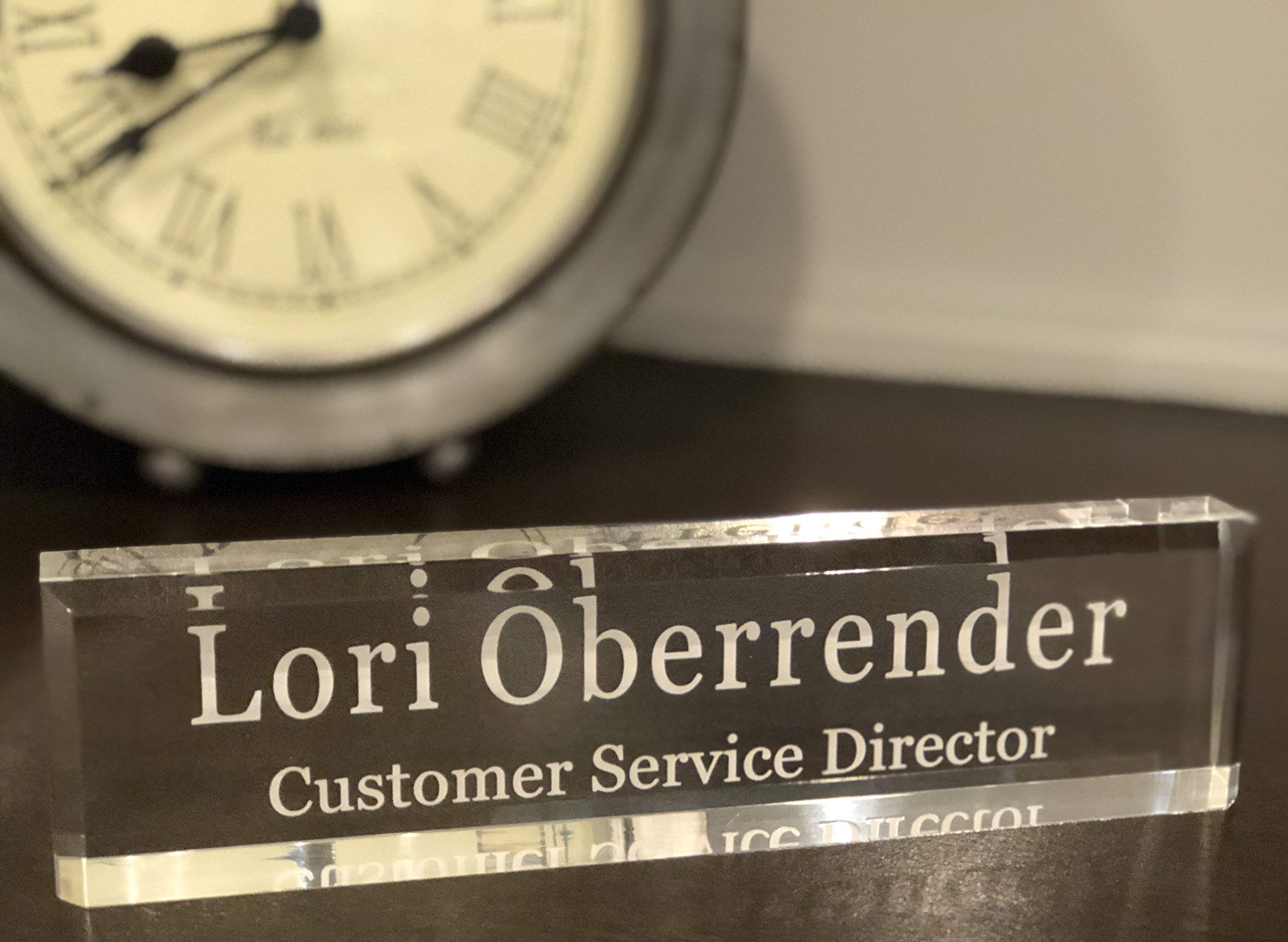 Custom Acrylic Name Plate for Office Desk - Personalized Engraved 8
