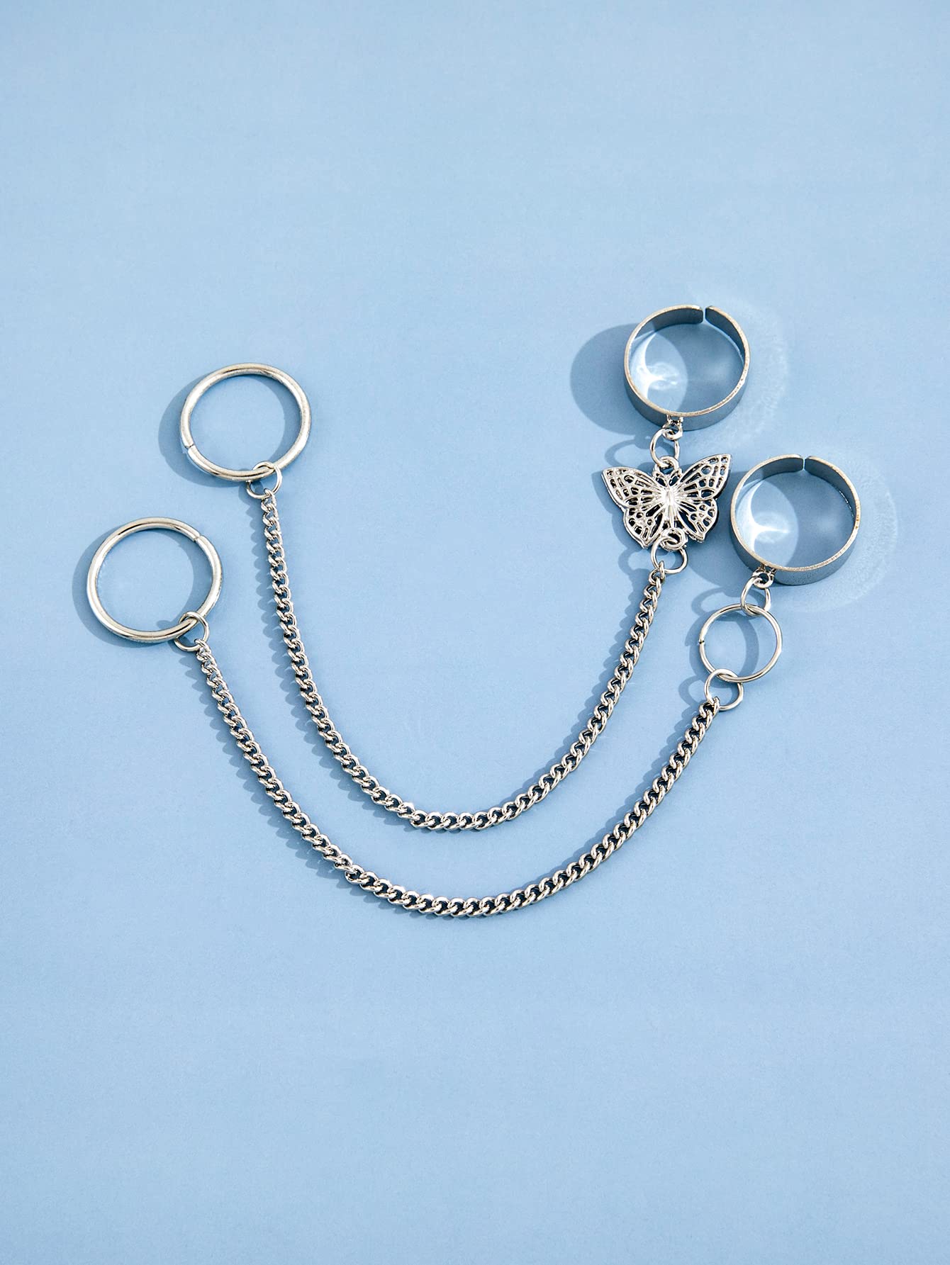 Stylish Boho Silver Metal Midi Finger Rings for Women & Girls - Set of 2 (rrsd14176r) | Perfect for Casual Wear, Parties & Fashion Accessories