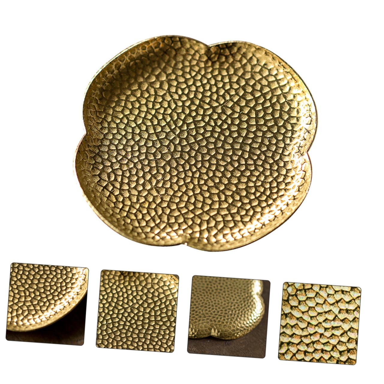 1pc Copper Tea Coaster - Insulated Tea Serving Tray & Teacup Holder - Decorative Household Cup Mat for Hot Beverages - Perfect for Tea Parties, Coffee Tables, and Kitchen Decor