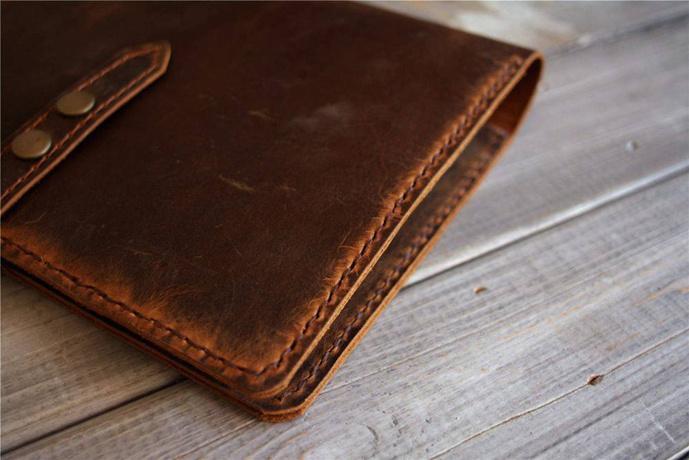 Handmade Rustic Brown Leather Refillable Journal Cover - Premium Notebook Organizer for Writing, Sketching & Travel Journaling - Perfect Gift for Writers & Artists
