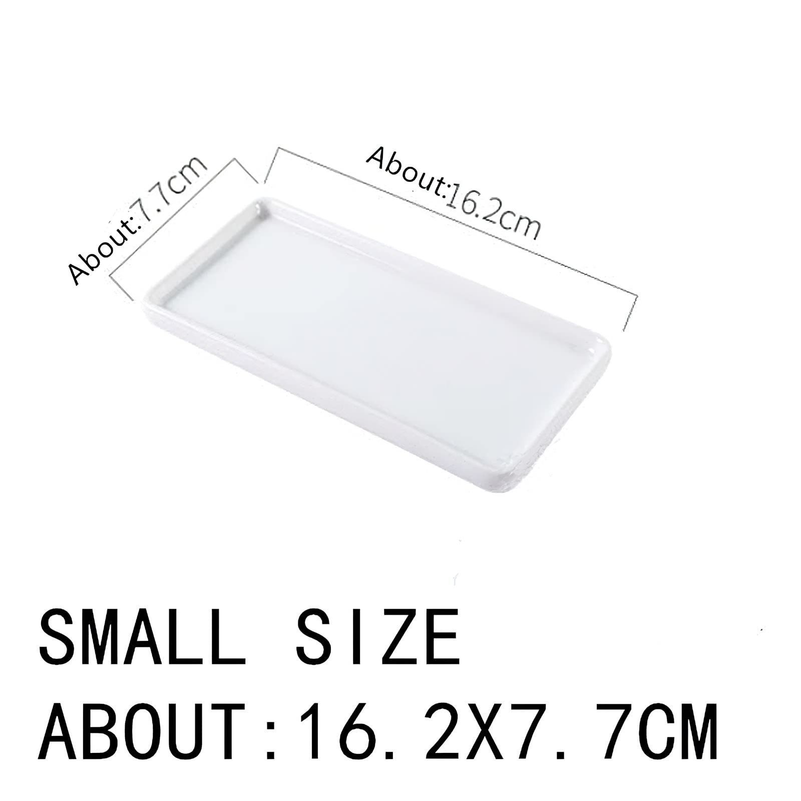 White Porcelain Rectangular Ceramic Tray - Small Bathroom & Jewelry Storage Organizer for Mouthwash Cups, Living Room Decor, Vanity Essentials (1pc) - Perfect for Home Organization & Gift Giving