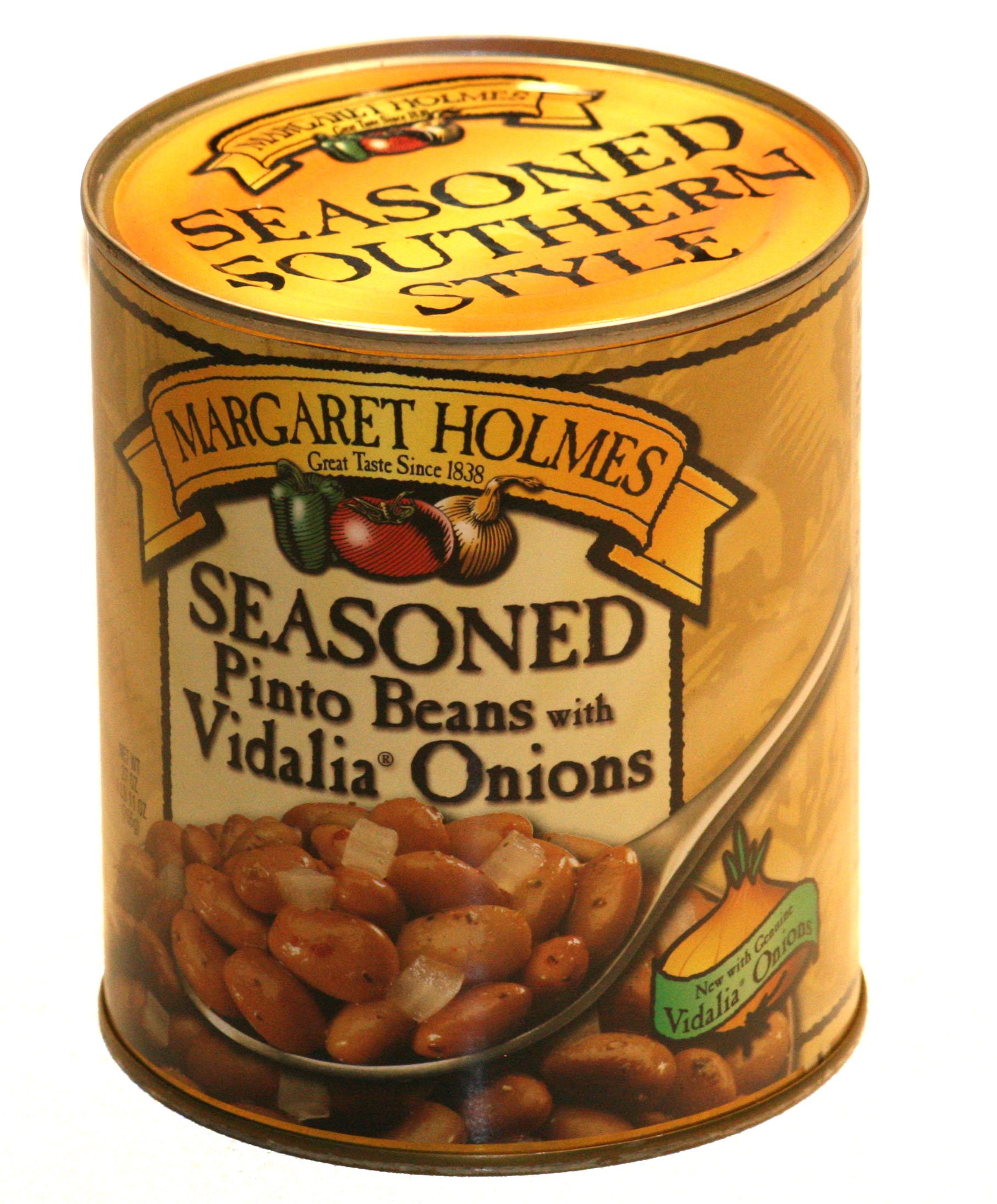 Organic Margaret Holmes Pinto Beans with Vidalia Onions - 4 Pack (15 oz Cans) | Non-GMO, Gluten-Free | Perfect for Chili, Soups & Healthy Meal Prep
