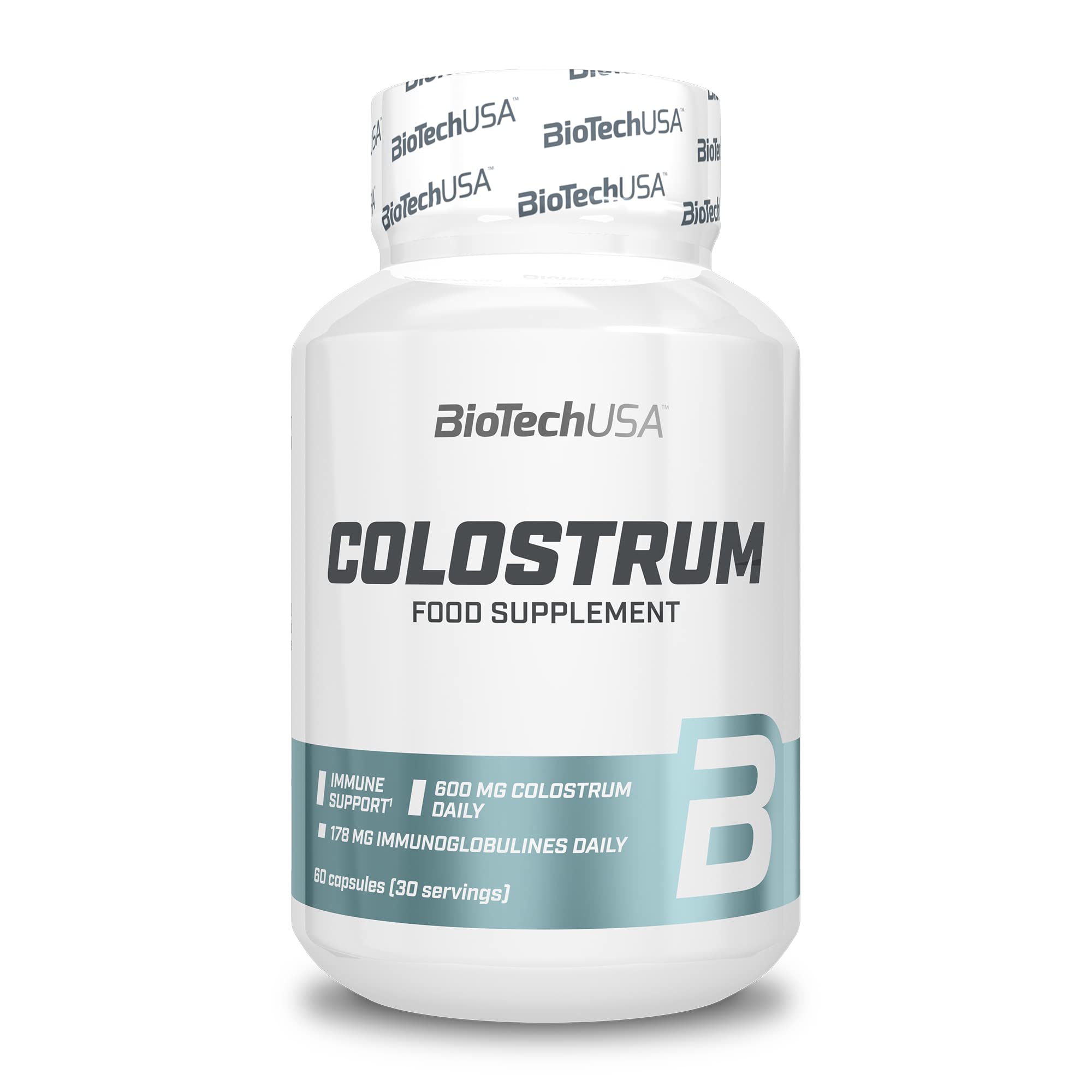 BioTechUSA Colostrum Supplement - 60 Capsules for Immune Support & Gut Health | Boost Wellness & Recovery for Athletes & Active Lifestyles