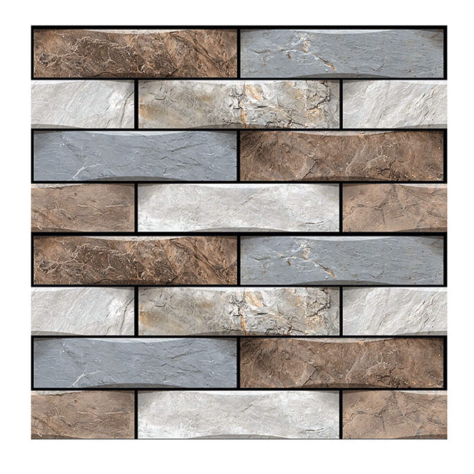 3D Self-Adhesive Waterproof Wall Stickers for Kitchen & Bathroom - COOH Simulation Peel and Stick Decor (Multicolor, One Size) - Perfect for Home Renovation, Apartment Upgrades & DIY Interior Design